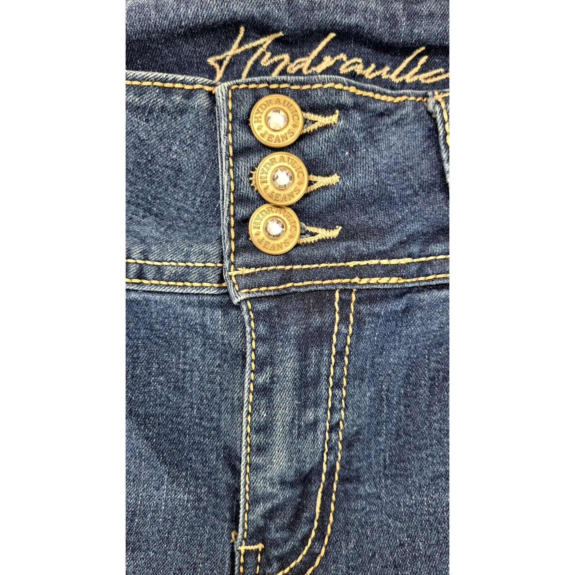 Other Hydraulic Women High Rise Embroidered Bootcut Jeans Size 7 Size 29" - 3 Thumbnail