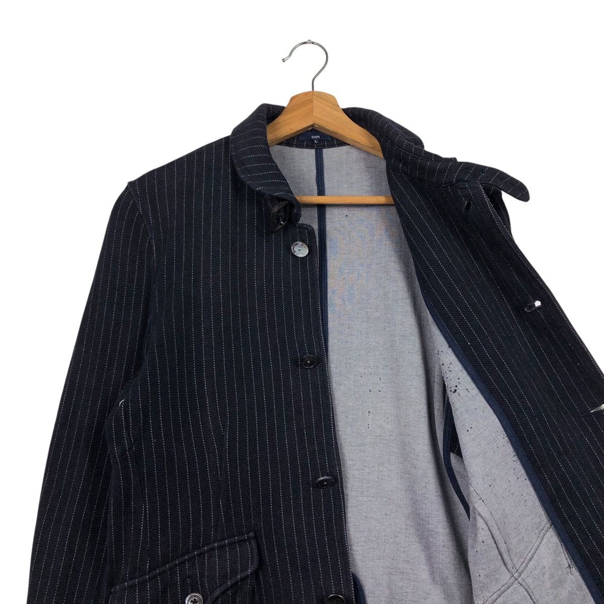 Japanese Brand SHIPS Archive Pinstripe Work Jacket Japanese Utility Cut Size US L / EU 52-54 / 3 - 13 Thumbnail