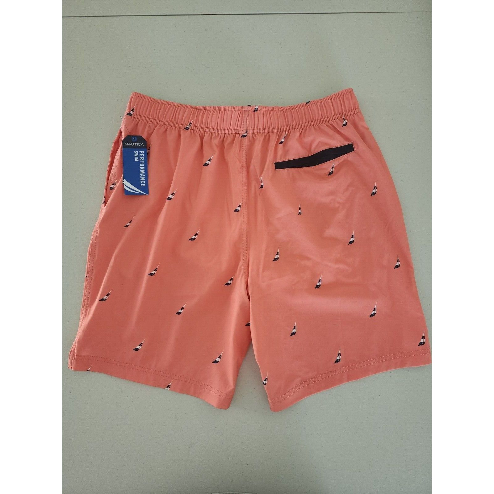 Nautica Nautica Mens Quick Dry Swim Short 8.5" Orchid Pink sailboat Size US 34 / EU 50 - 6 Thumbnail