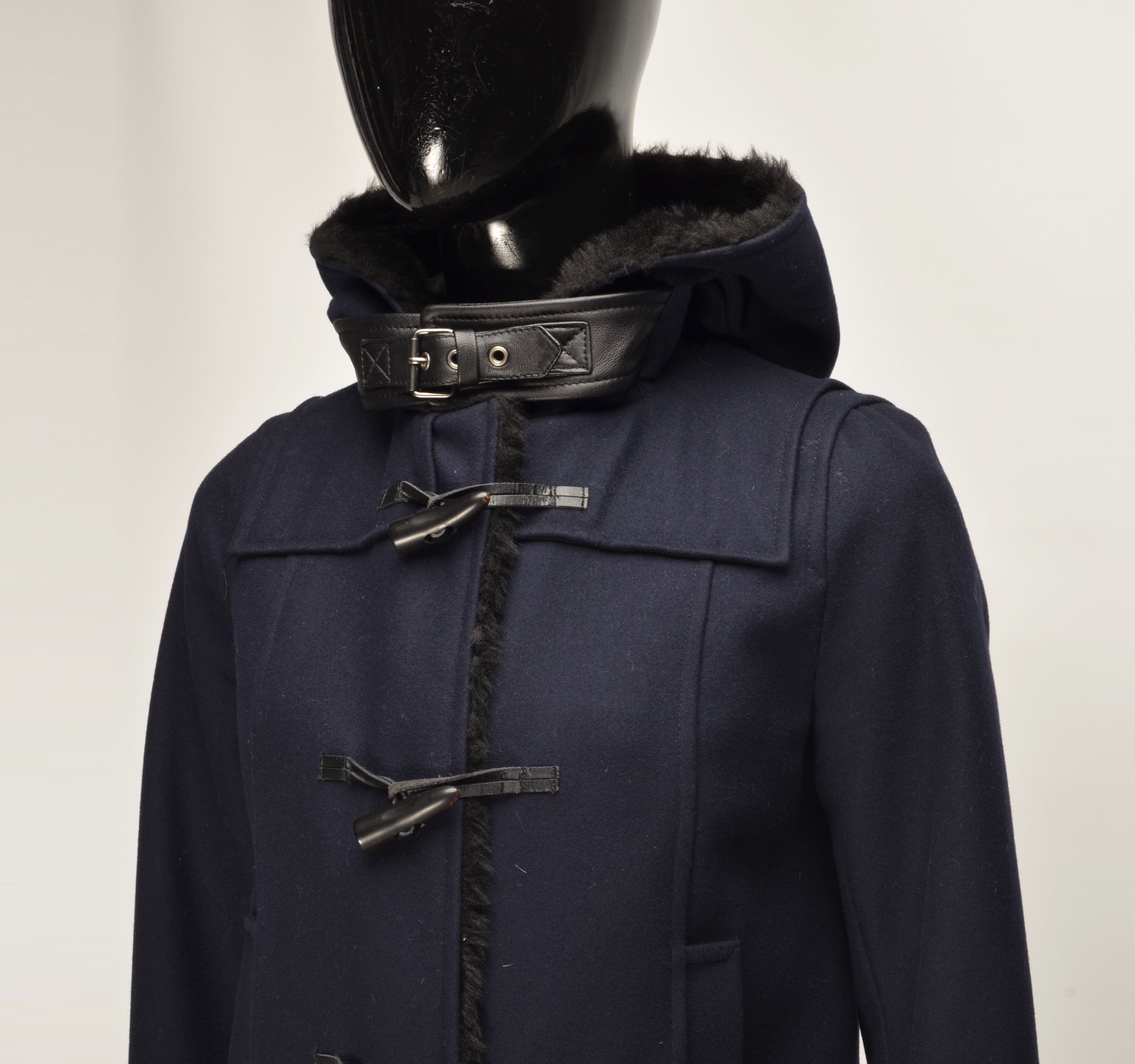 The Kooples The Kooples Navy Wool Cashmere Blend Duffle Coat Size XS / US 0-2 / IT 36-38 - 2 Thumbnail