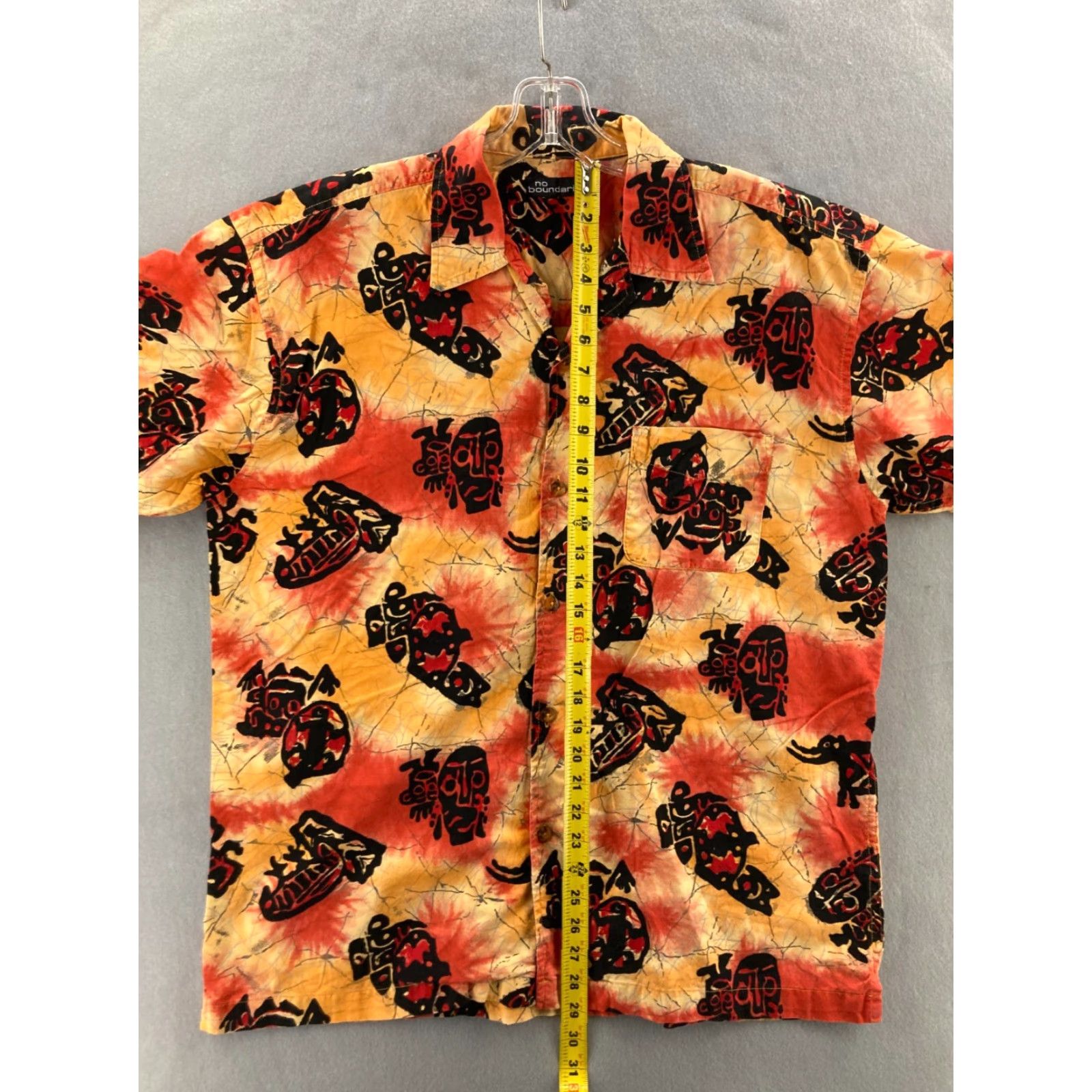 Vintage VINTAGE No Boundaries shirt Mens XL Hawaiian ALOHA camp tiki god mask face Button-Up Shirt XS? Size US XL / EU 56 / 4 - 4 Thumbnail