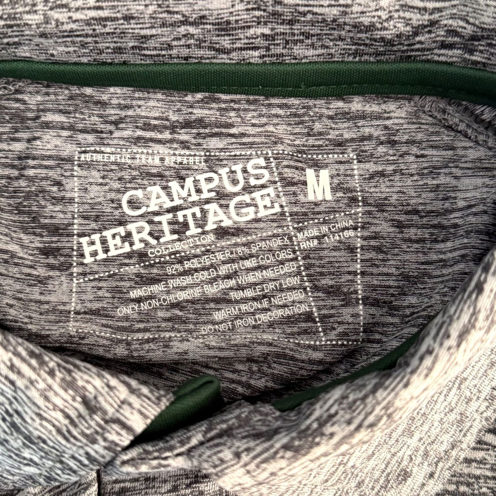 Vintage Campus Heritage Michigan State Spartans Men Polo Shirt M Grey Space Dye NCAA EUC Size US M / EU 48-50 / 2 - 5 Thumbnail
