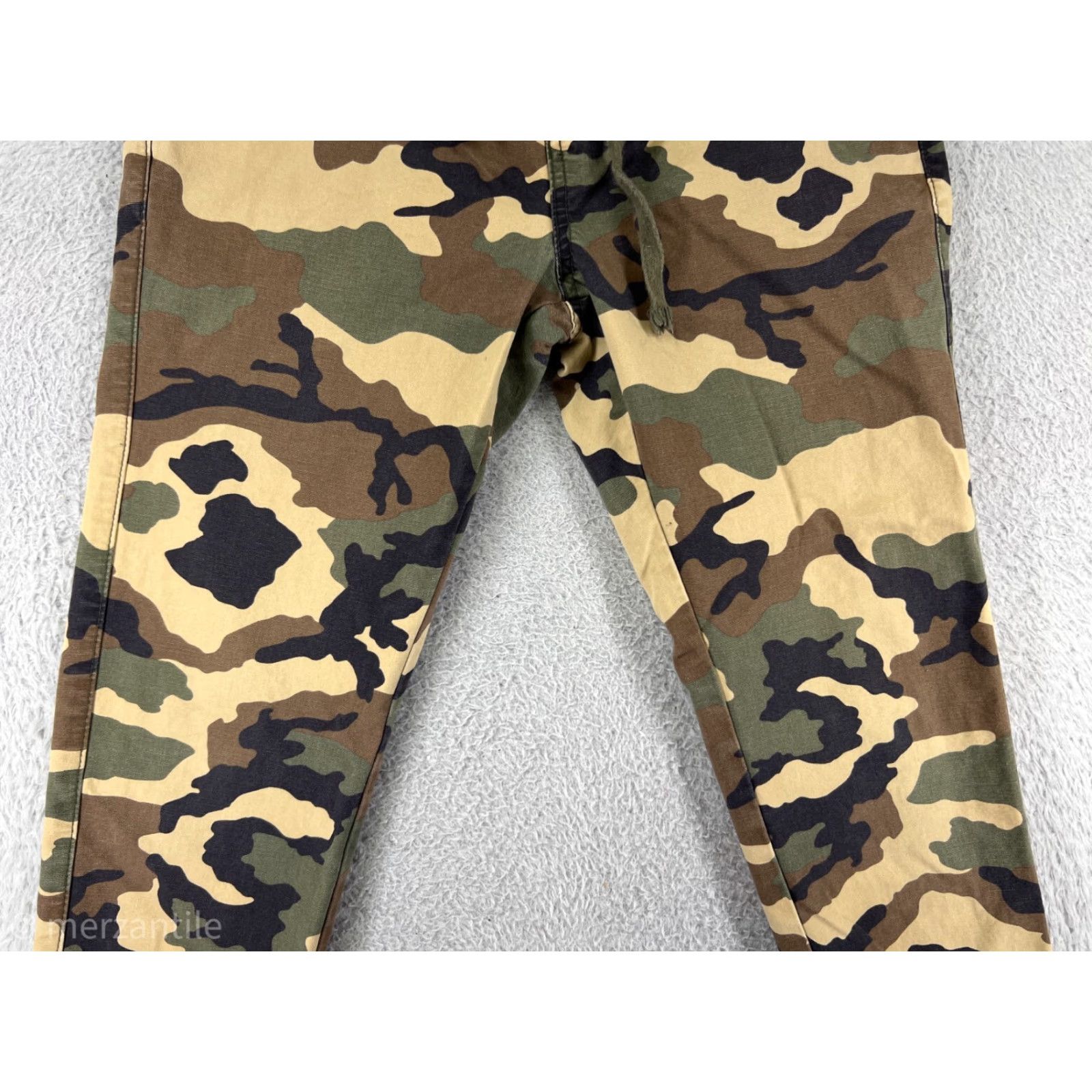 Vintage Matchstick Pants Womens 6 Green Woodland Camo Jogger Cargo 100% Cotton Size 28" / US 6 / IT 42 - 7 Thumbnail