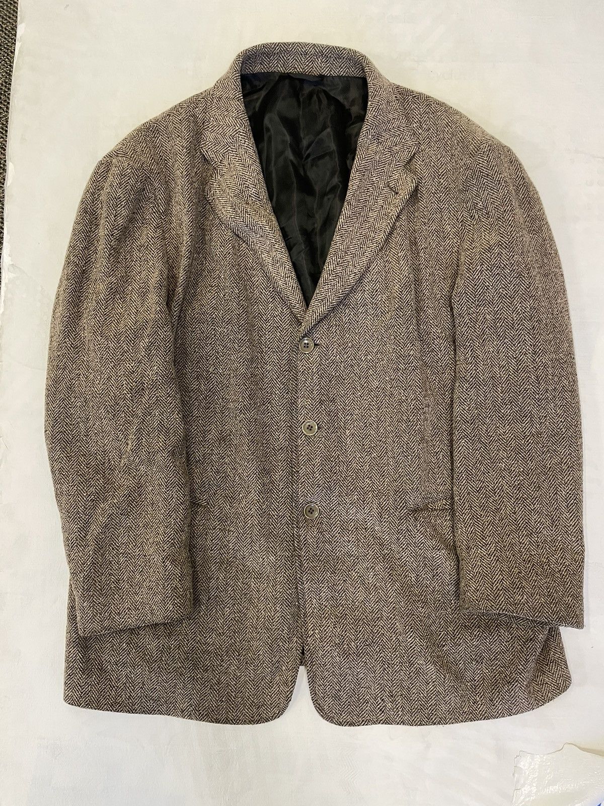 Armani Collezioni × Vintage 3-Button Herringbone Jacket Size 46R - 6 Thumbnail