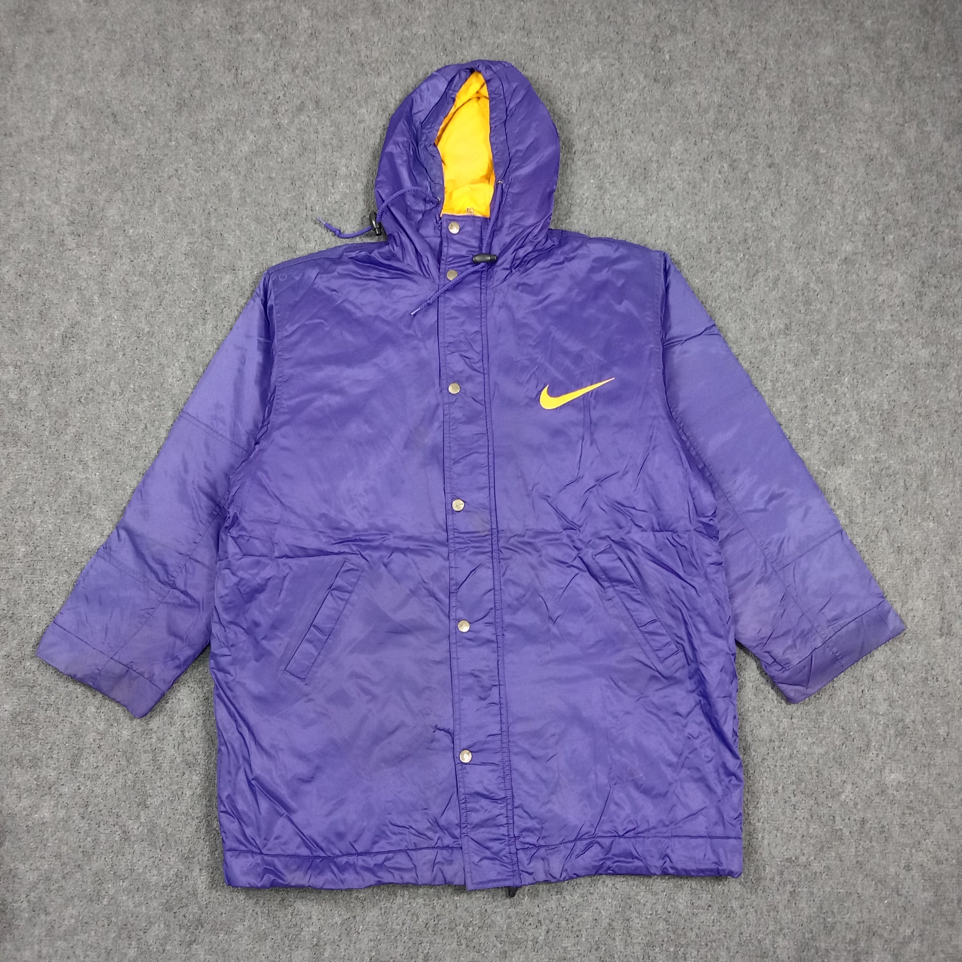 Nike Vintage 90's Nike Big Swoosh Parka Jacket C289N4 Size US XL / EU 56 / 4 - 3 Thumbnail