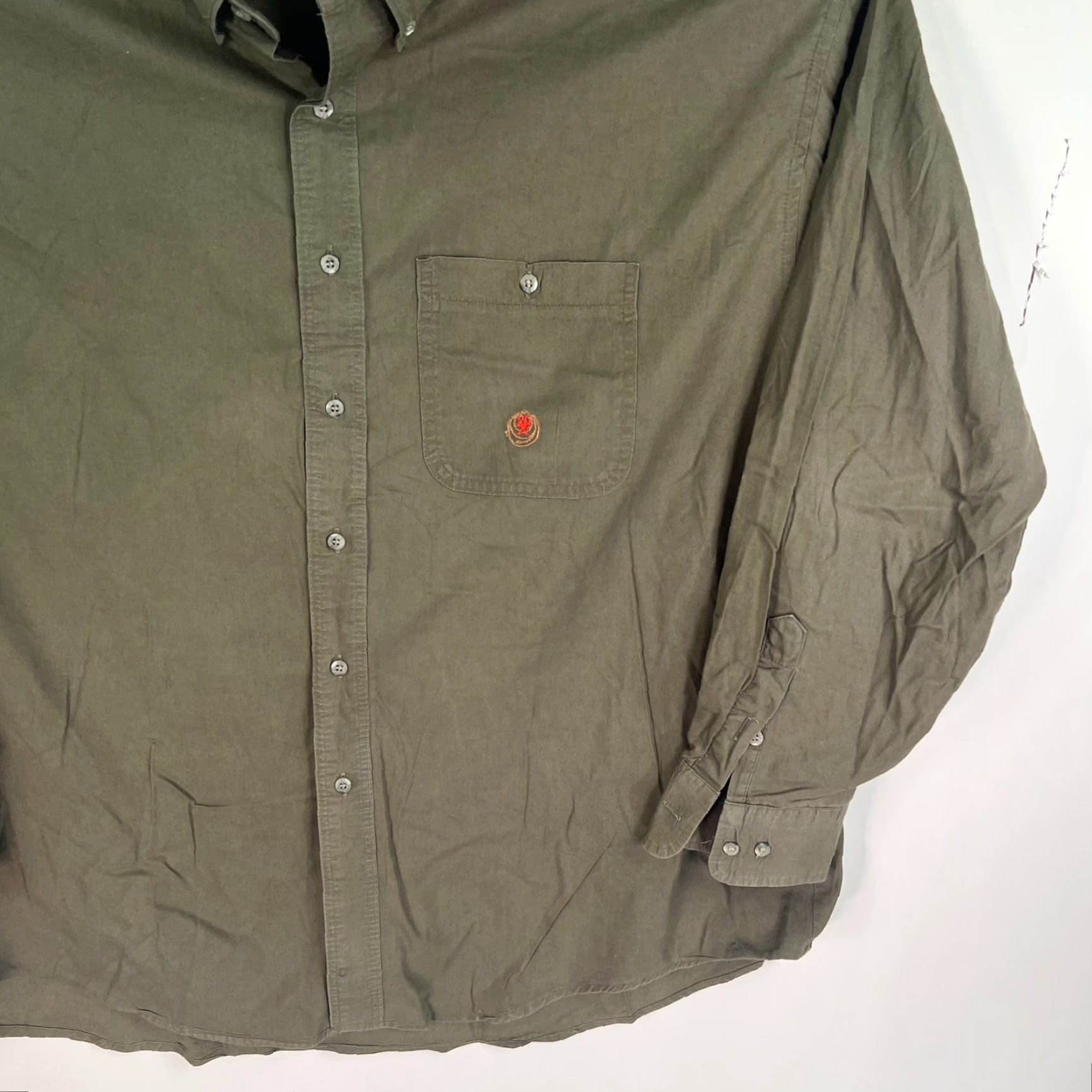 Wrangler Wrangler 20X Shirt Size 18.5 35 Green Long Sleeve Button-Up Pocket Mens Size US XXL / EU 58 / 5 - 2 Thumbnail