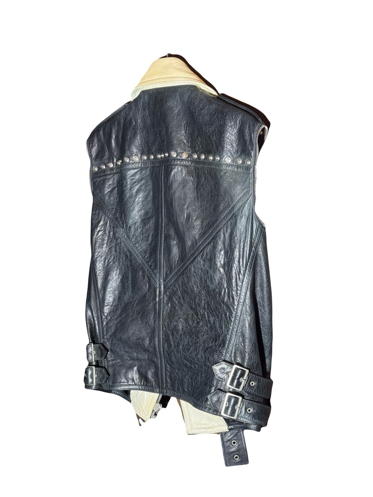 Givenchy givenchy ss18 runway sleeveless leather biker jacket Size US S / EU 44-46 / 1 - 8 Thumbnail