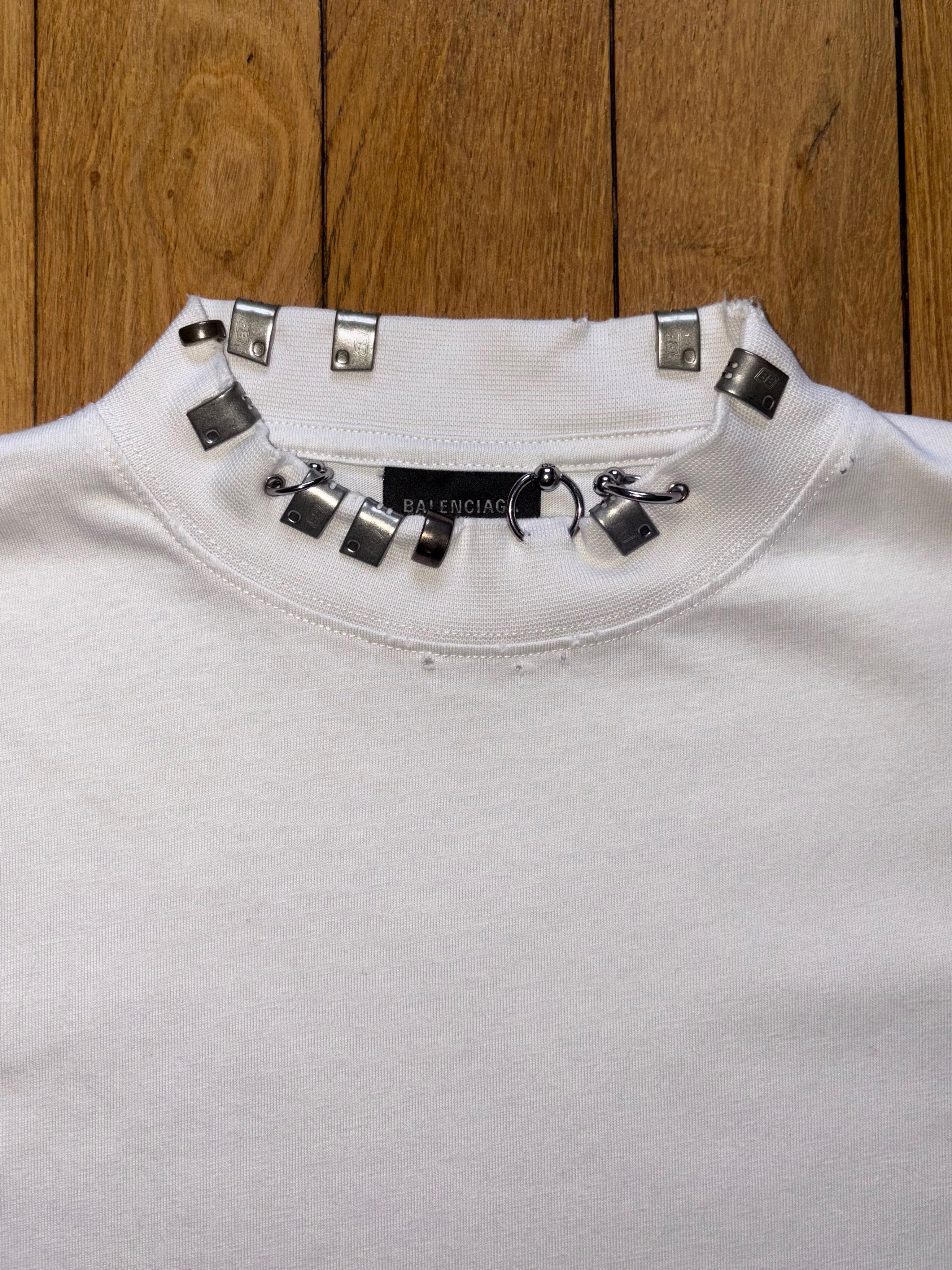 Balenciaga Balenciaga pierced t shirt | Grailed