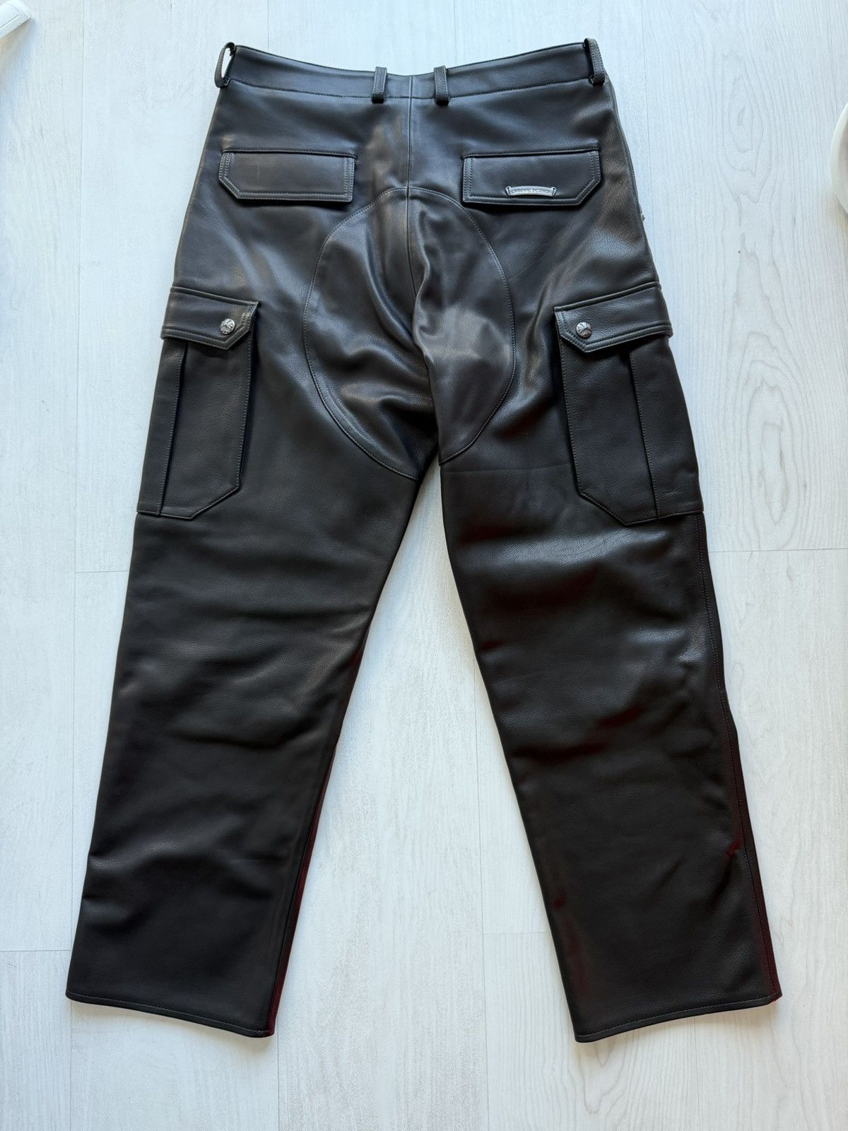 Chrome Hearts Chrome Heart Devil Dog Full Leather Cargo Carpenters Size US 33 - 2 Thumbnail