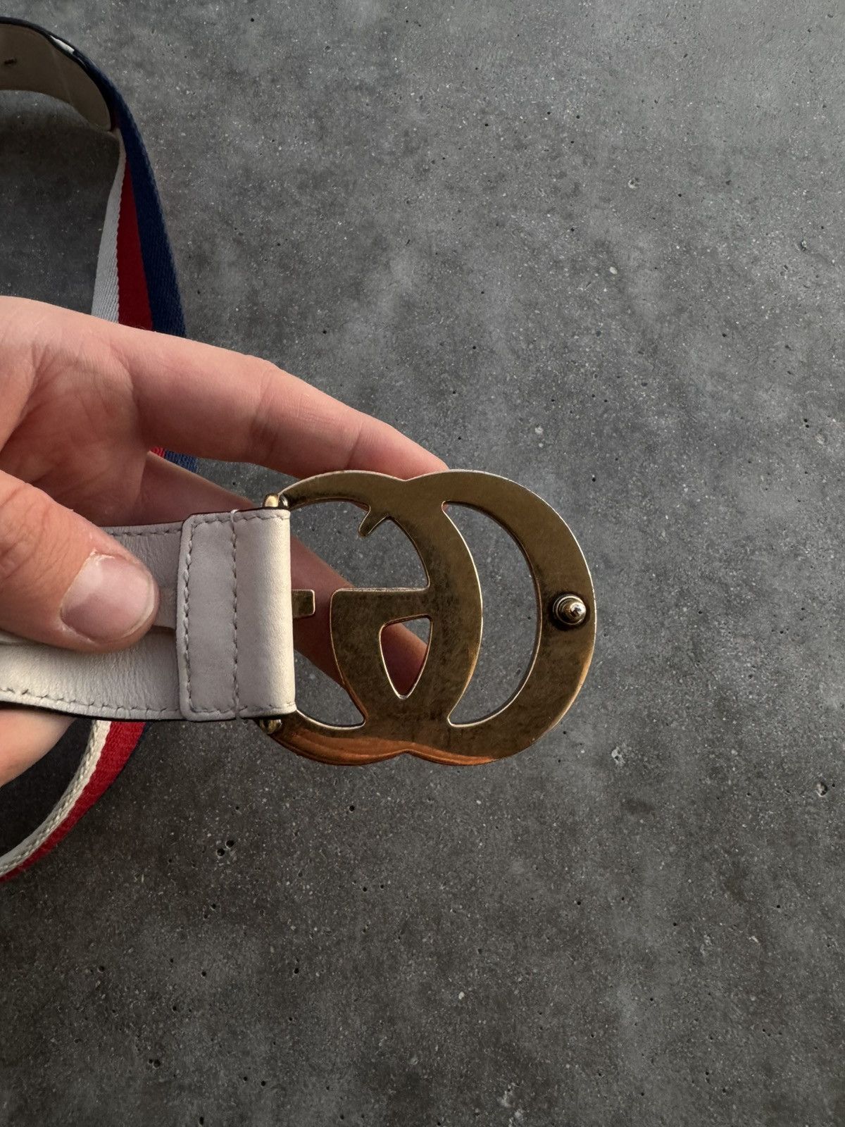 Designer × Gucci *RARE* GG gucci strap belt with GG buckle Size 32 - 4 Thumbnail