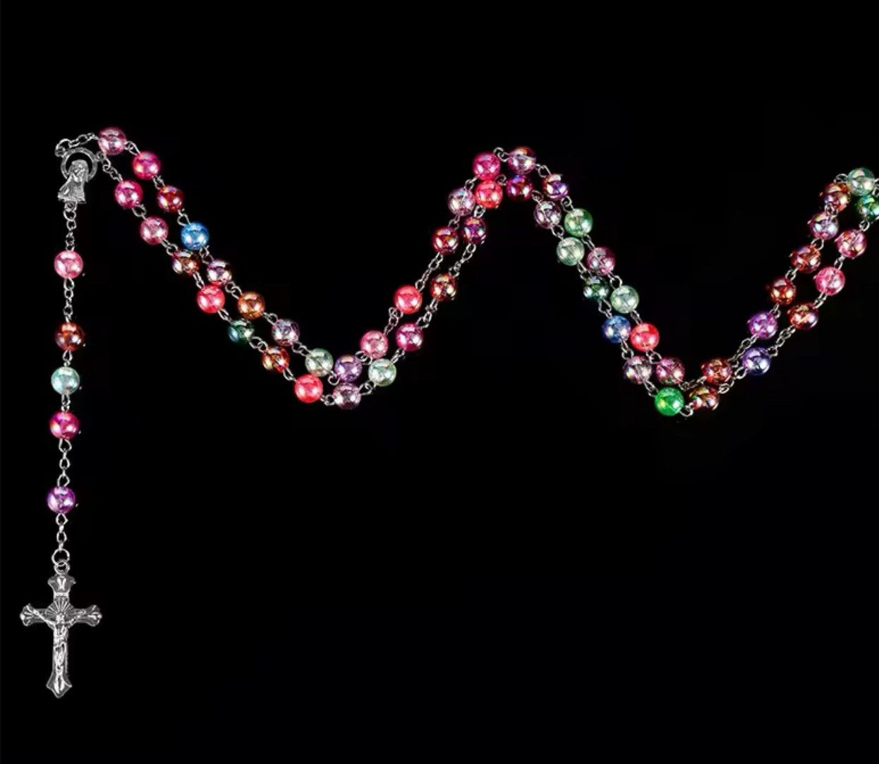Jewelry cross rosary Bead Necklace Size ONE SIZE - 1 Thumbnail