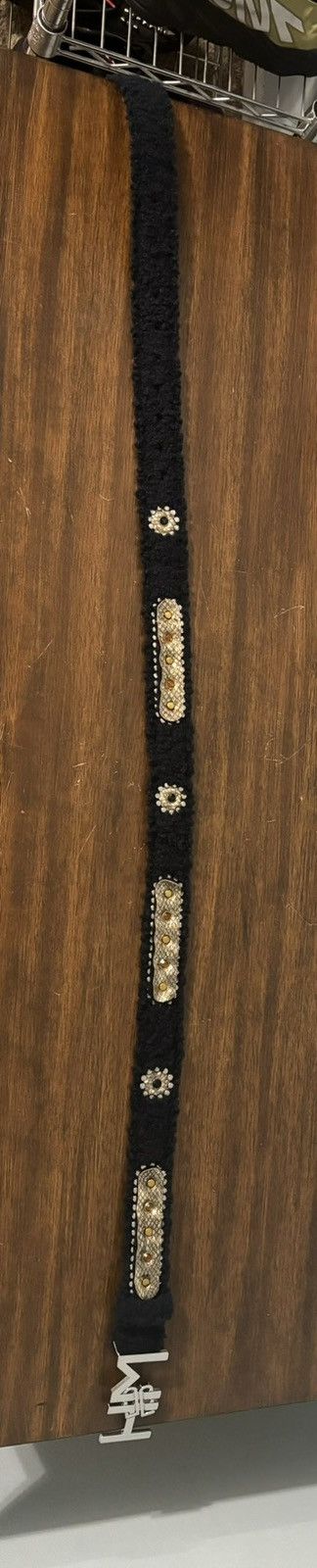 HMDD Happy Memories Don’t Die Bedazzled Fur Buckle Belt Size ONE SIZE - 4 Thumbnail