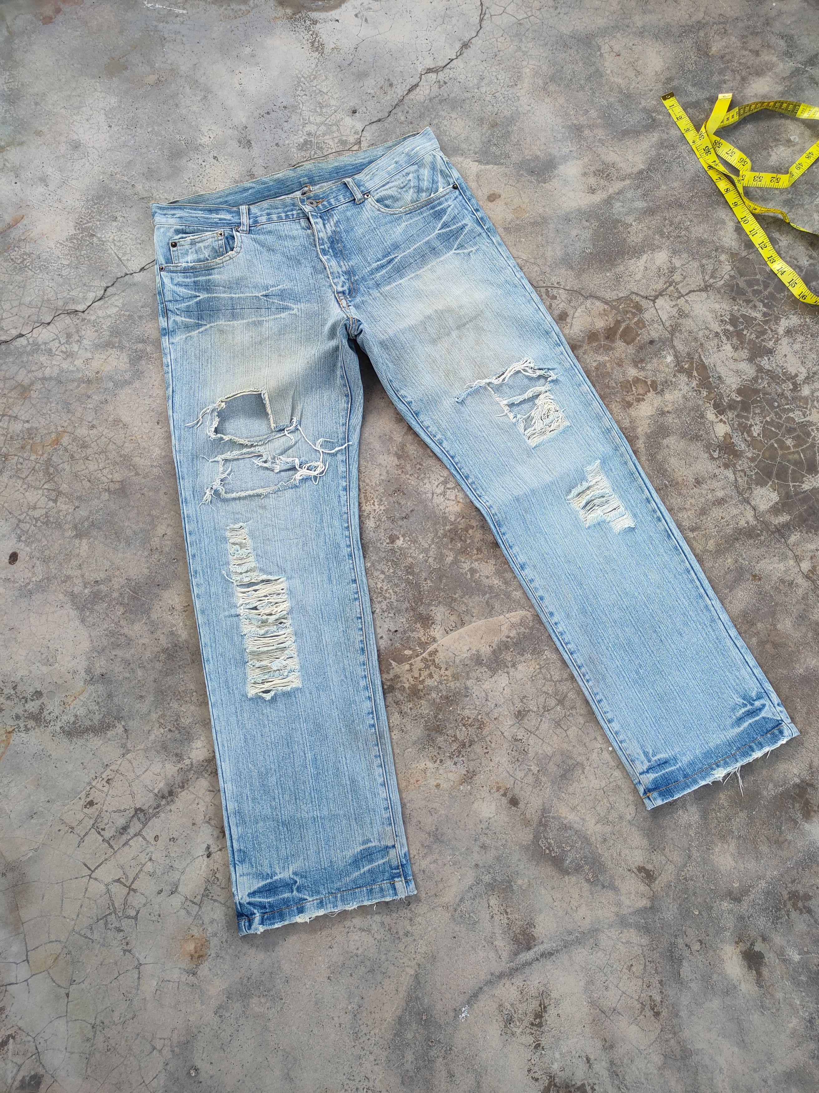 Japanese Brand × Jean × Vintage VINTAGE JAPANESE 1812 DISTRESSED FADED JEANS DENIM PANTS Size US 35 - 2 Thumbnail