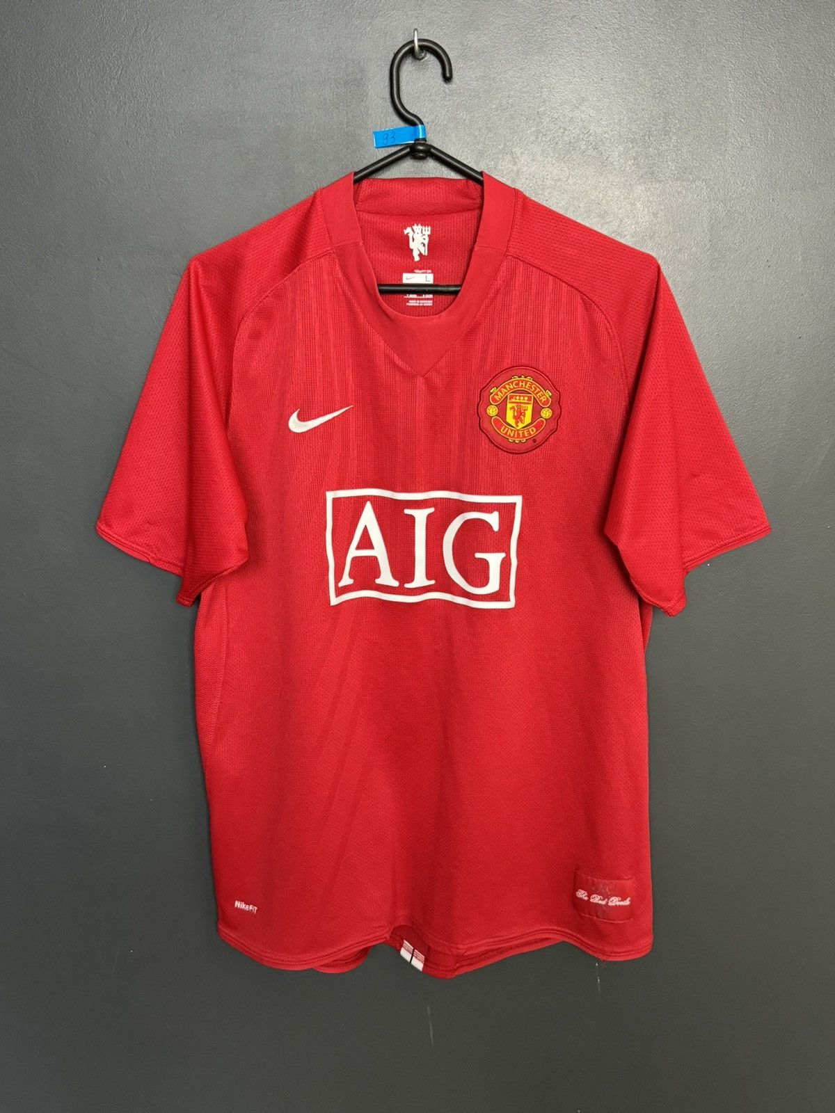 Nike Manchester United 07/09 Home Football Jersey T-Shirt Size US L / EU 52-54 / 3 - 2 Thumbnail