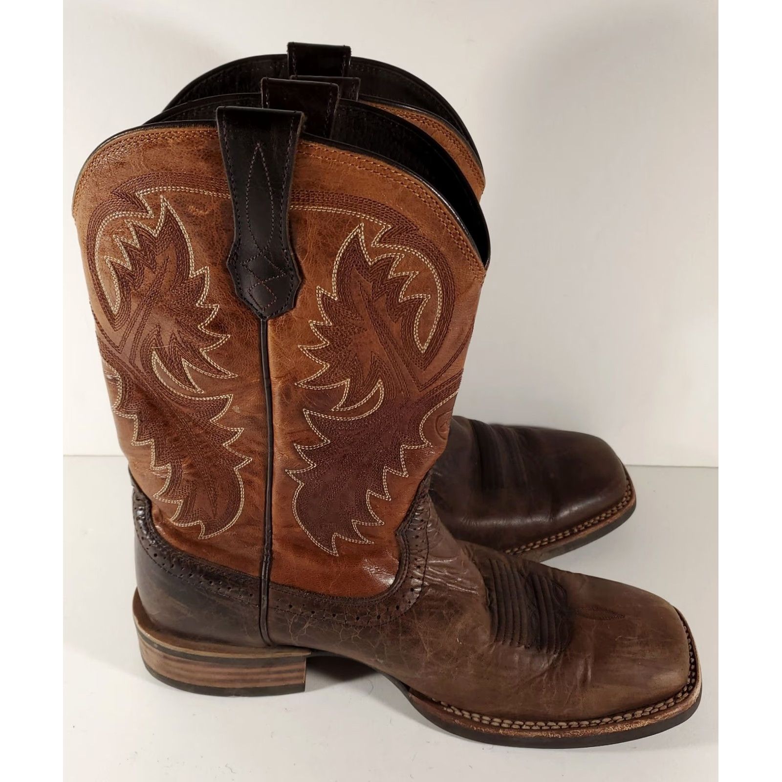 Ariat Ariat Quickdraw Boots Leather Cowboy Western Brown Mens 9.5 Boots Mens Brown 9.5 Ariat Quickdraw Western Cowboy Leather Shoes Size US 10 / EU 43 - 6 Thumbnail