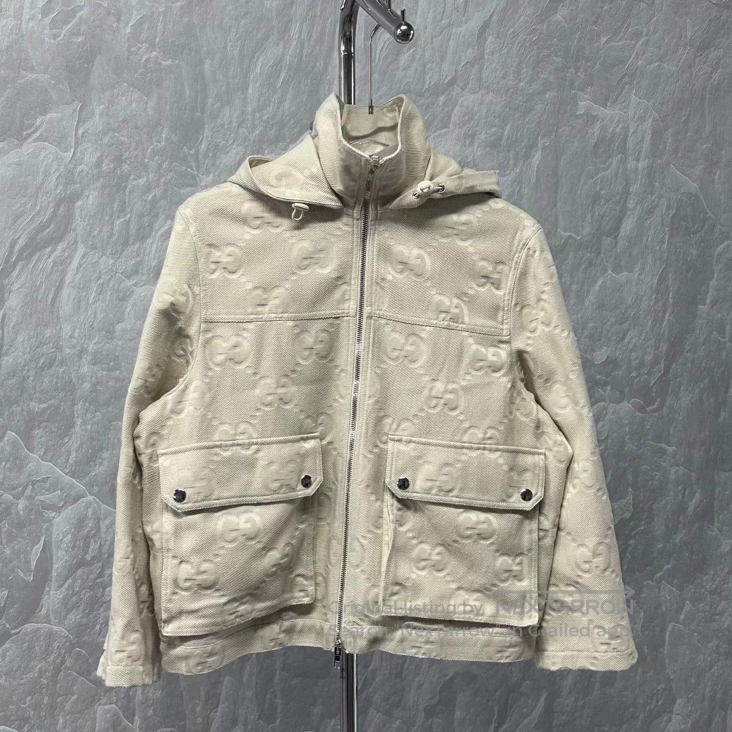 Gucci gucci all-over double g hooded jacket. Size S / US 4 / IT 40 - 2 Thumbnail