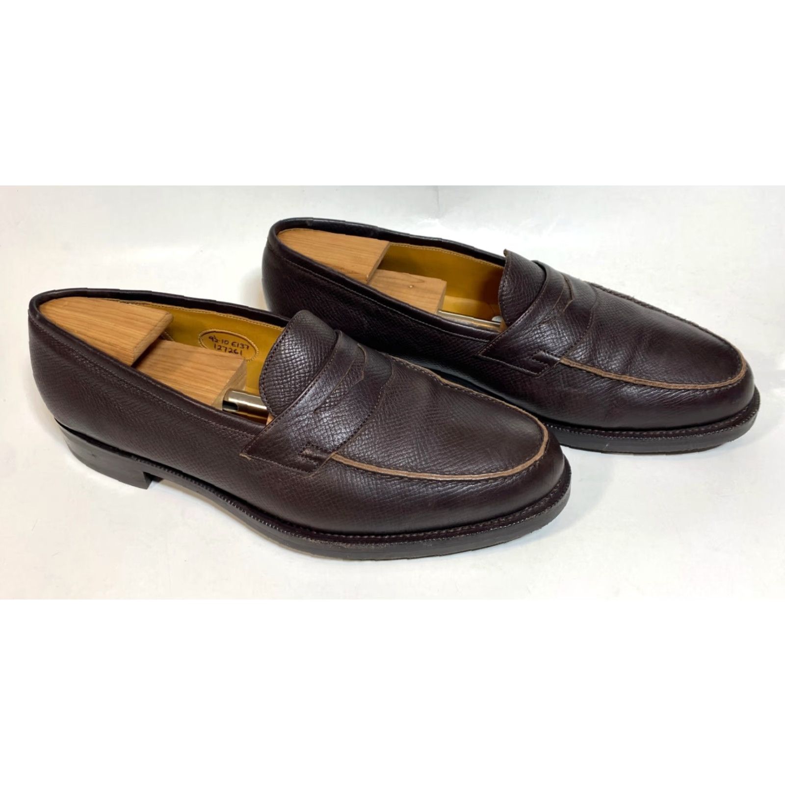 Edward Green Edward Green Duke Loafer Dress Shoe Men Dark Brown Utah 9.5-10 E 137 Leather Handmade Slip On Size US 10 / EU 43 - 4 Thumbnail