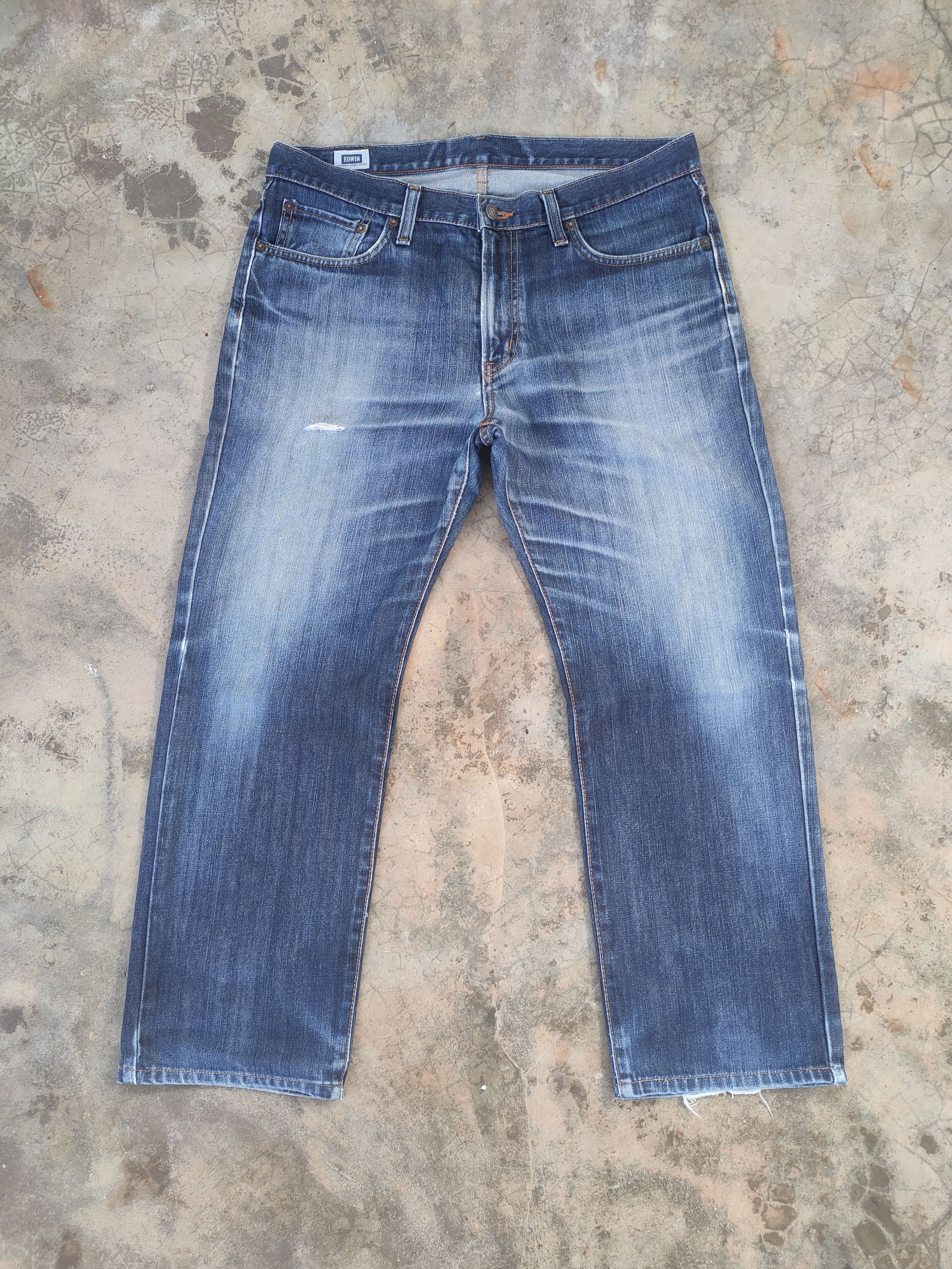 Edwin W38 VINTAGE EDWIN FADED DISTRESSED JEAN DENIM PANTS Size US 38 / EU 54 - 1 Thumbnail