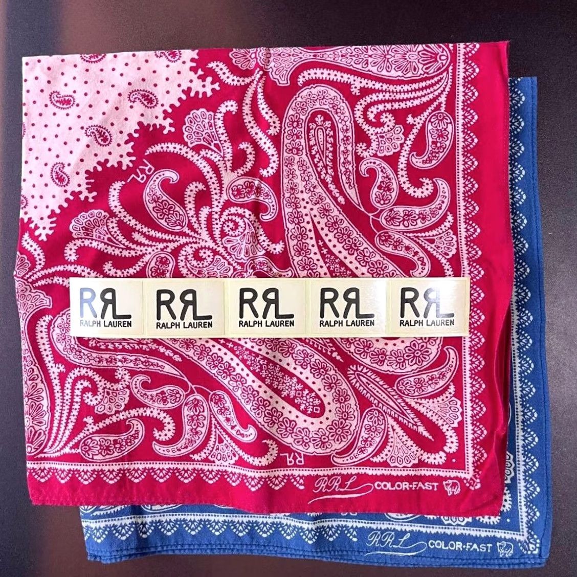 Ralph Lauren RRL RALPH LAUREN BANDANA SET 2PK BLUE RED HAT Size ONE SIZE - 7 Thumbnail