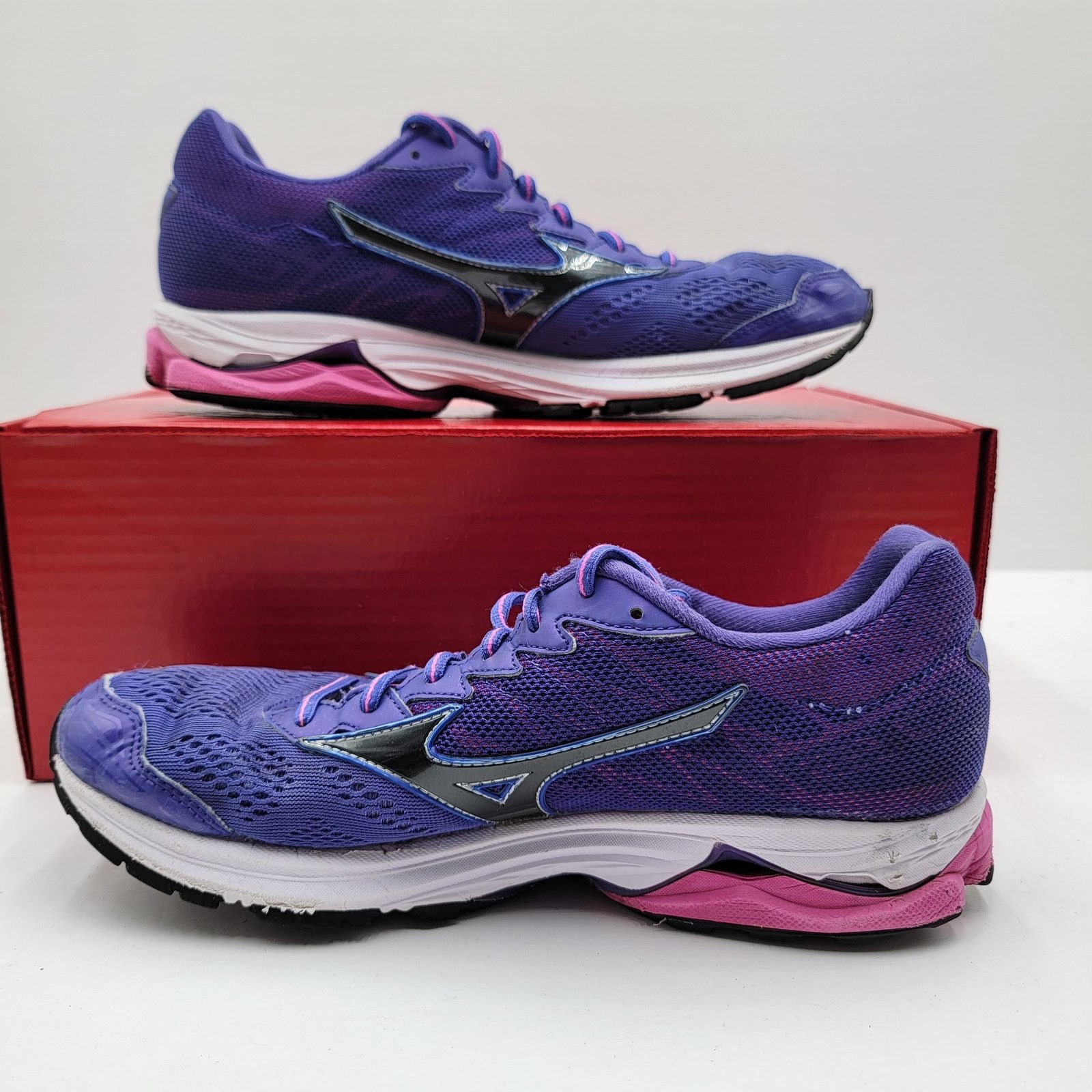 Mizuno Women's Mizuno Wave Rider 20 Purple/Pink Sz 9 251 J1GD170309 Size US 9 / IT 39 - 2 Thumbnail