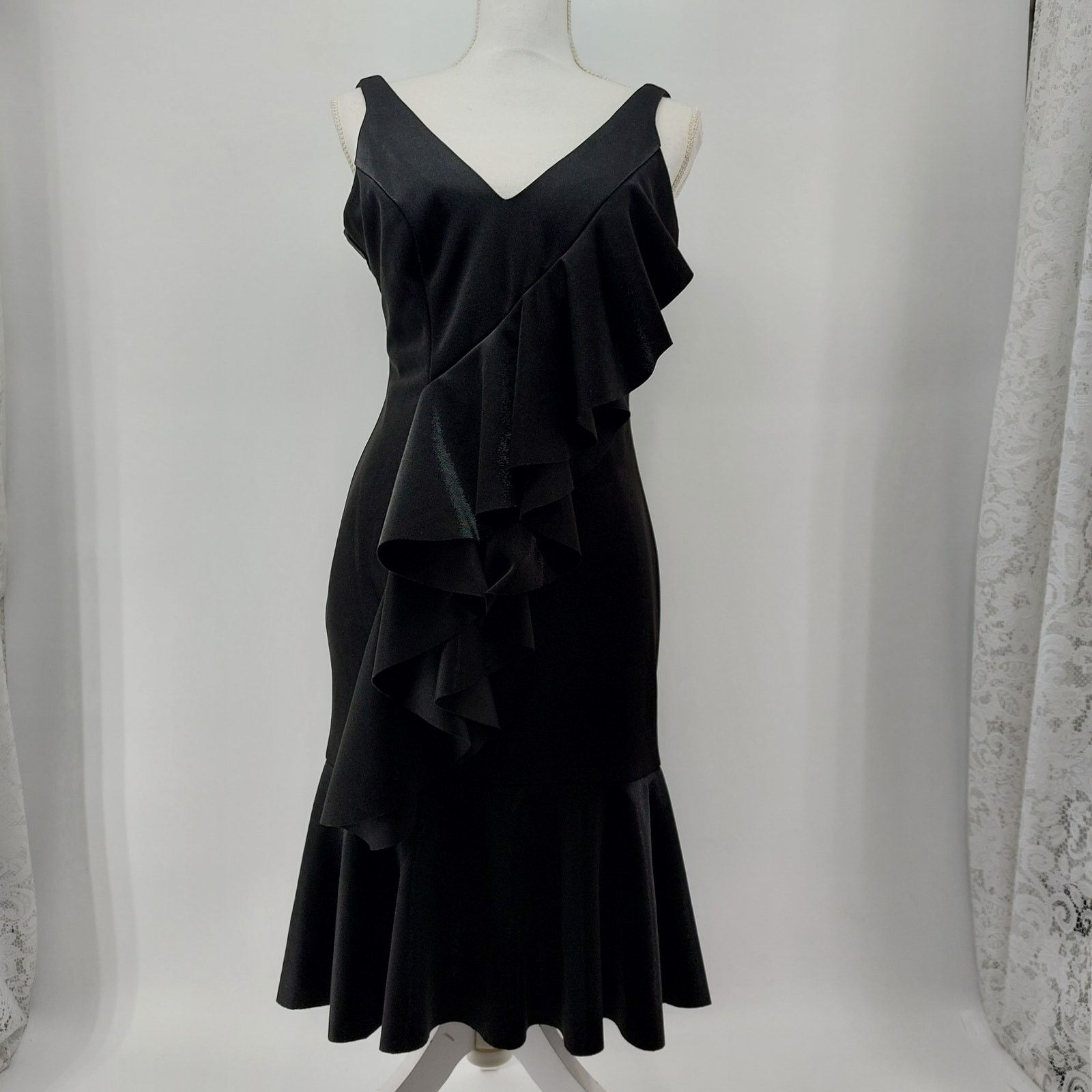 Other Jay x Jay Godfrey Little Cocktail Black Dress Size 6 Ruffles Size M / US 6-8 / IT 42-44 - 23 Thumbnail