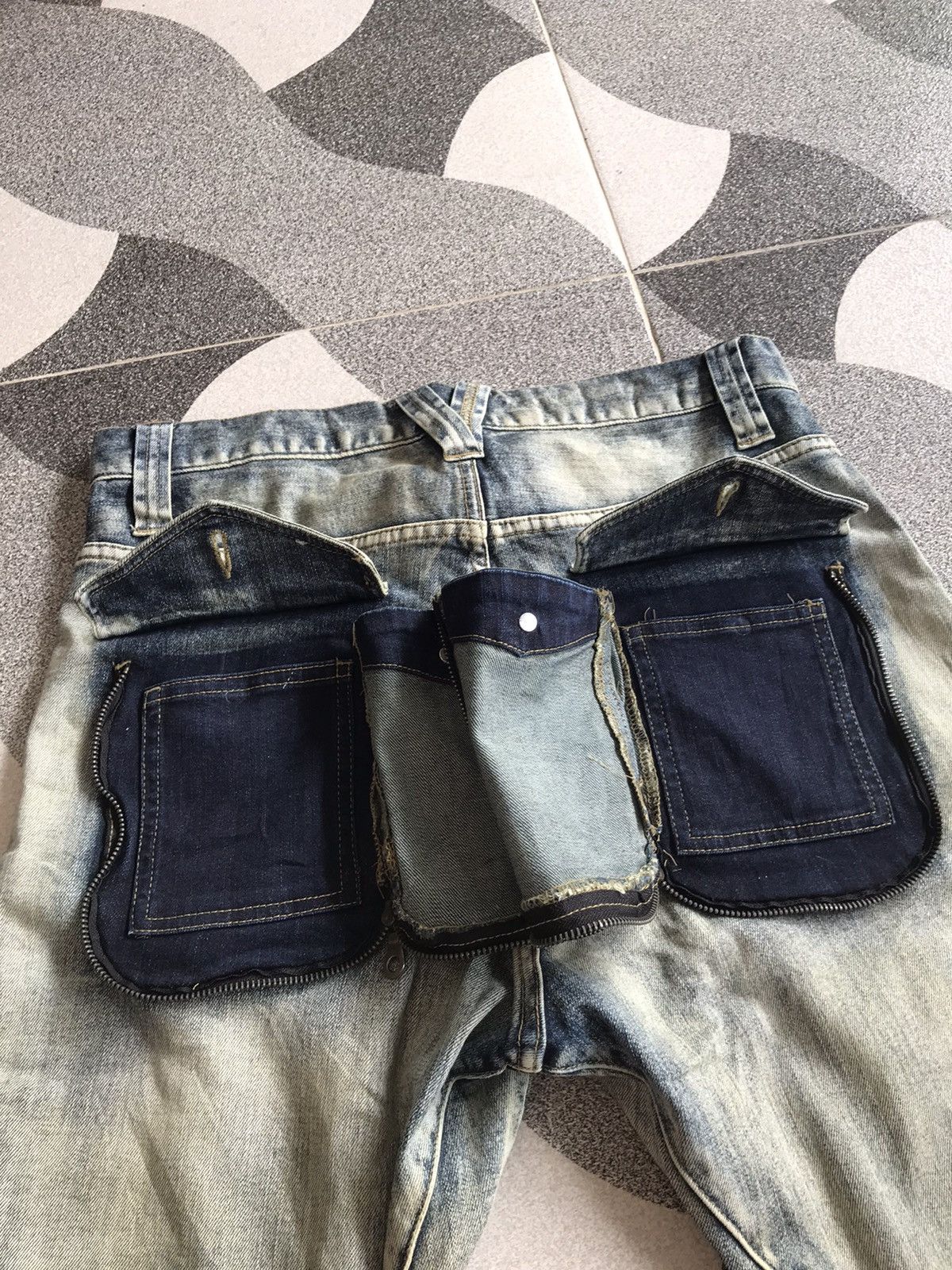 If Six Was Nine × Japanese Brand × PPFM PPFM Curved Washed Denim Size US 32 / EU 48 - 8 Thumbnail