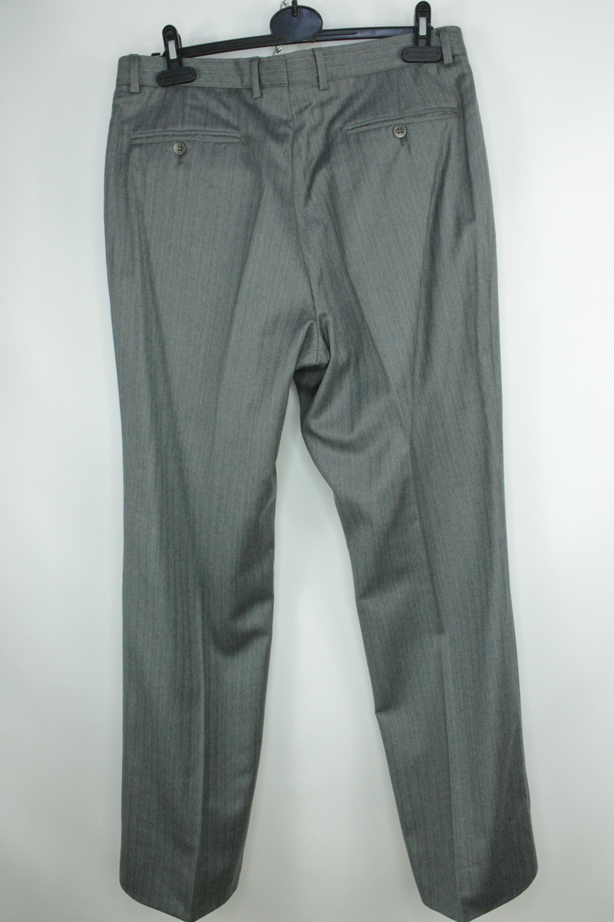 Versace Versace Micro Herringbone Gray Wool Formal Men's Suit Size 40R - 18 Thumbnail