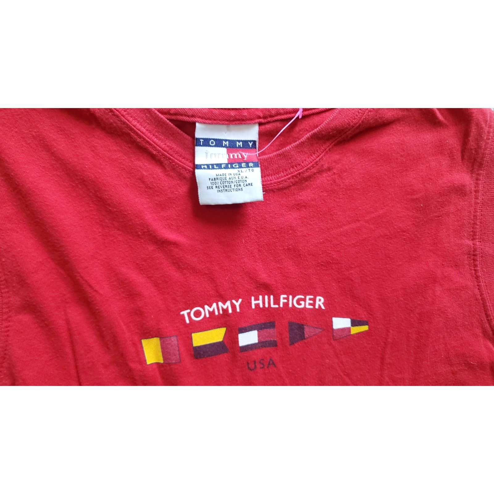 Tommy Hilfiger Y2K Tommy Hilfiger Made in USA Red Sleeveless Tank Top Shirt Size XL / US 12-14 / IT 48-50 - 3 Thumbnail
