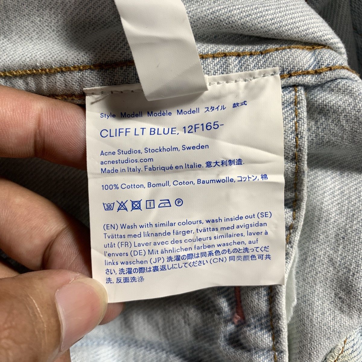 Acne Studios Acne Studios Blå Konst Denim Jacket Light Blue Size US S / EU 44-46 / 1 - 6 Thumbnail