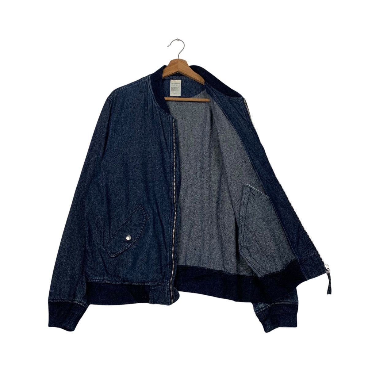 Japanese Brand BACK NUMBER Denim Bomber Jacket Jean Jacket #2192-C97 Size US L / EU 52-54 / 3 - 9 Thumbnail