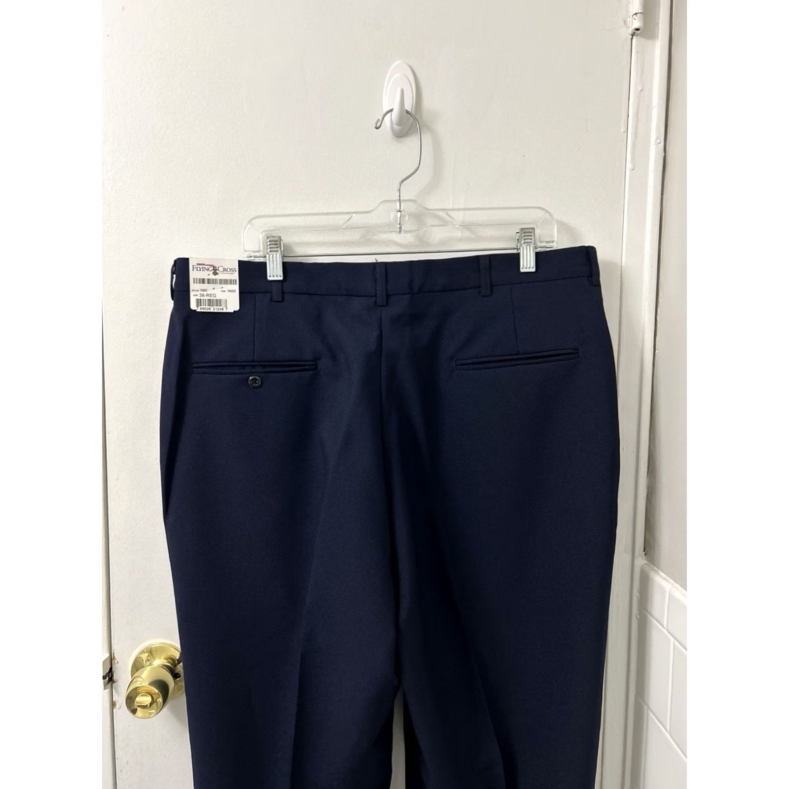 Vintage VINTAGE Flying Cross Pants Mens 38x29 Navy Blue Pleated Polyester Trousers Made In USA Mens Pants Navy Blue USPS Postal 40s 50s MPN 10600 Size US 38 / EU 54 - 7 Thumbnail