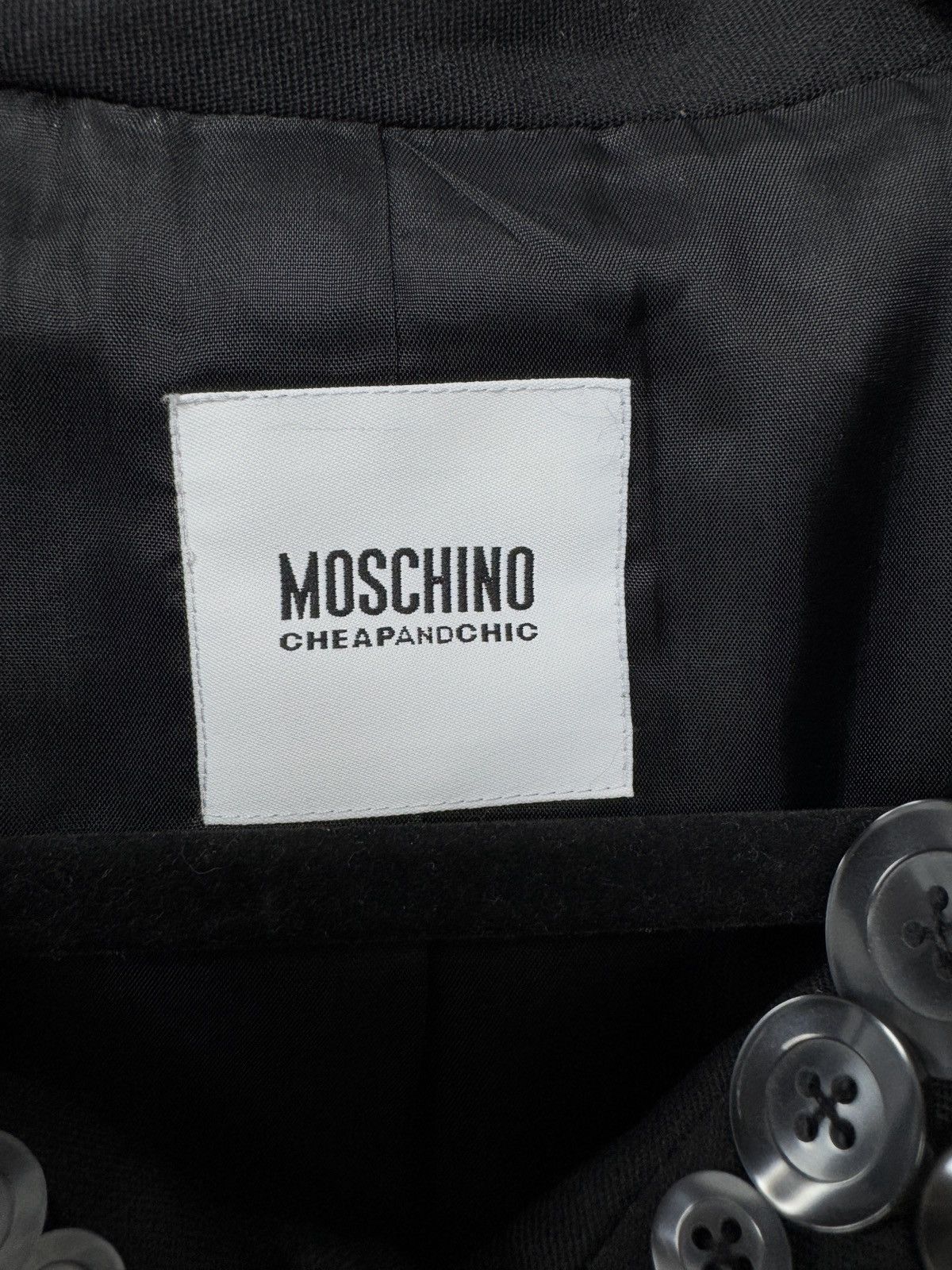 Moschino Moschino Cheap and Chic Pearl buttons collar black jacket Size XL / US 12-14 / IT 48-50 - 7 Thumbnail