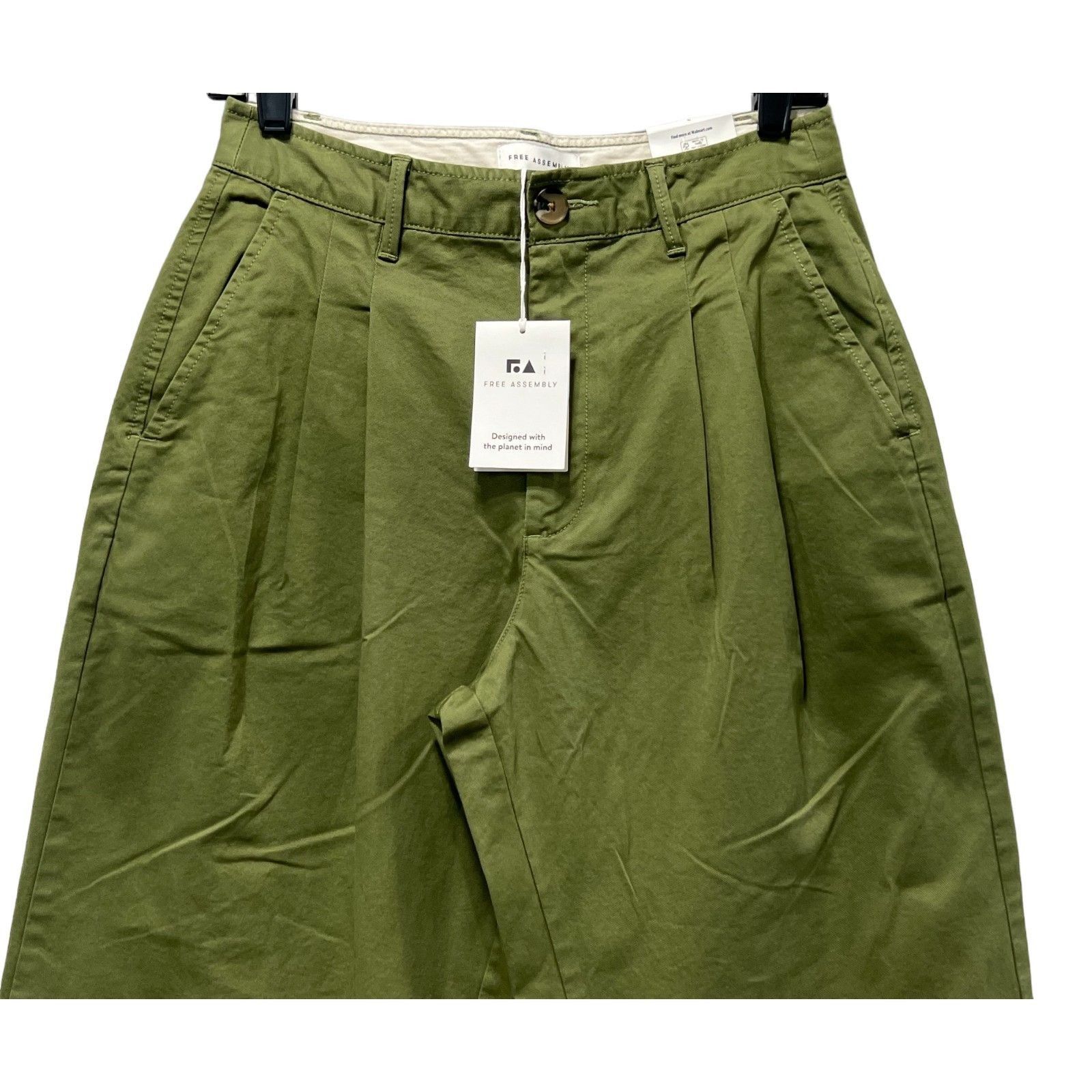 Other Free Assembly - Women's Wide Leg Chino Pants - Green - 4 Size 27" / US 4 / IT 40 - 15 Thumbnail