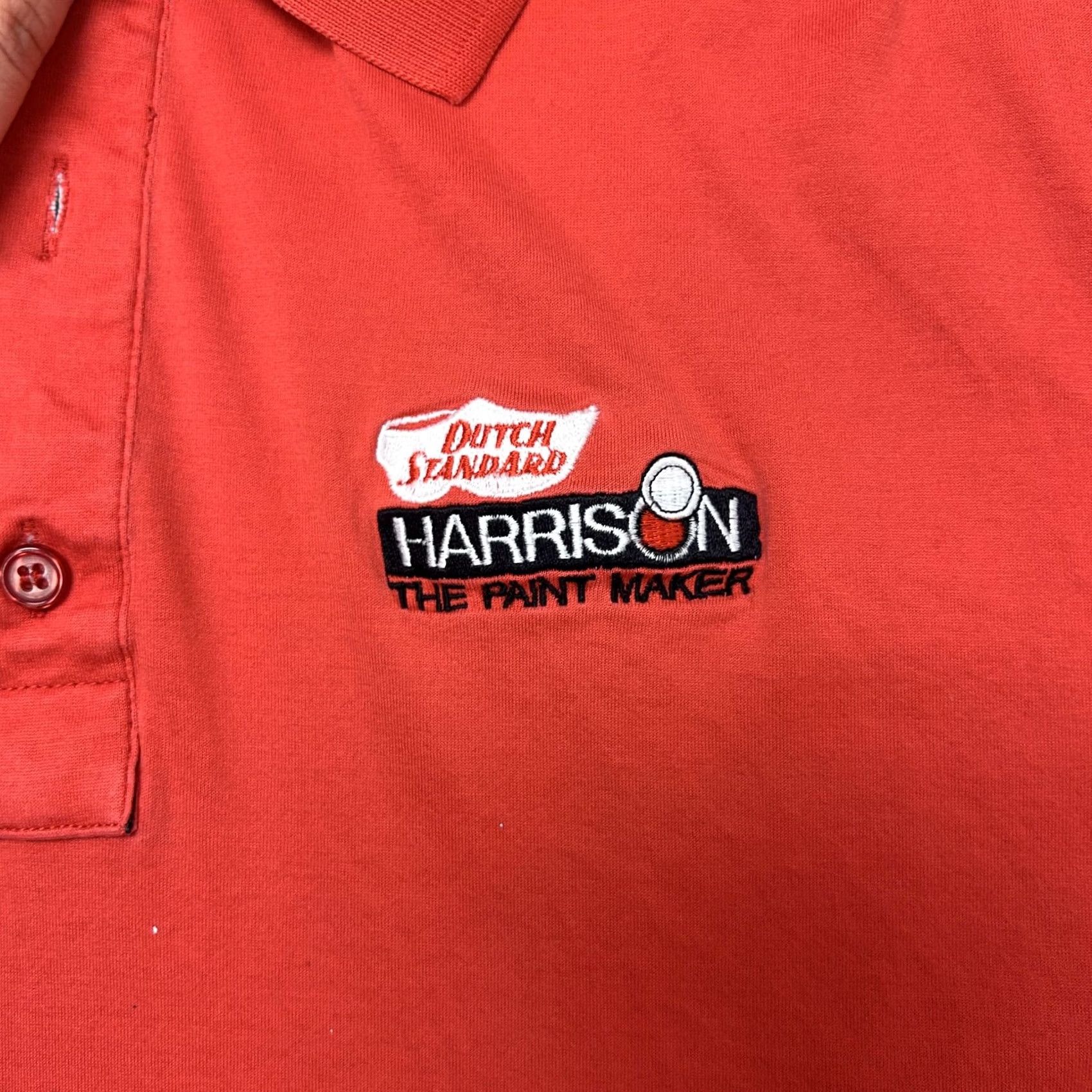 Vintage VINTAGE La Mode Polo Shirt Mens Large Red Harrison Paint Maker Short Sleeve Size US L / EU 52-54 / 3 - 3 Thumbnail