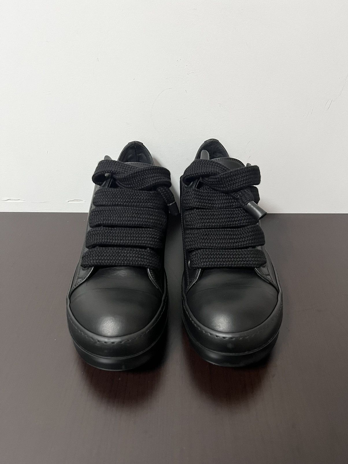 Rick Owens Rick Owens Jumbo Laces Ramones Black Low Top Sneakers New 42 Size US 9 / EU 42 - 3 Thumbnail