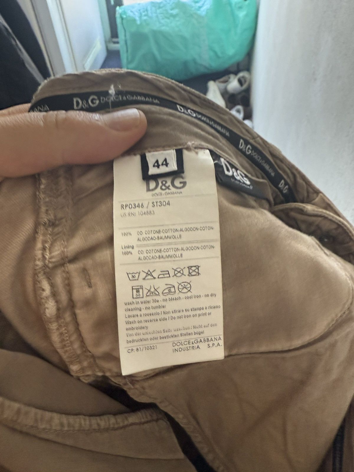 Dolce & Gabbana D&G Multi-Pocket Distressed Beige Cargo Pants Size US 30 / EU 46 - 13 Thumbnail