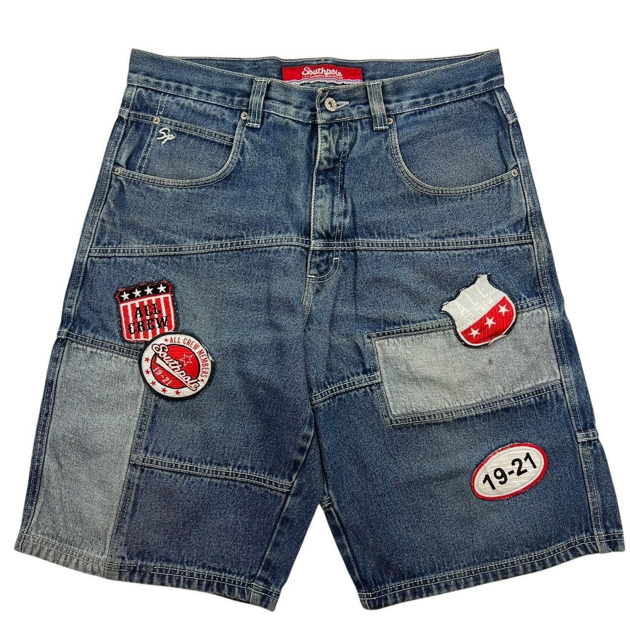 Southpole Vintage Southpole Patch Denim Shorts / Jorts - Waist: 36” Size US 36 / EU 52 - 1 Thumbnail