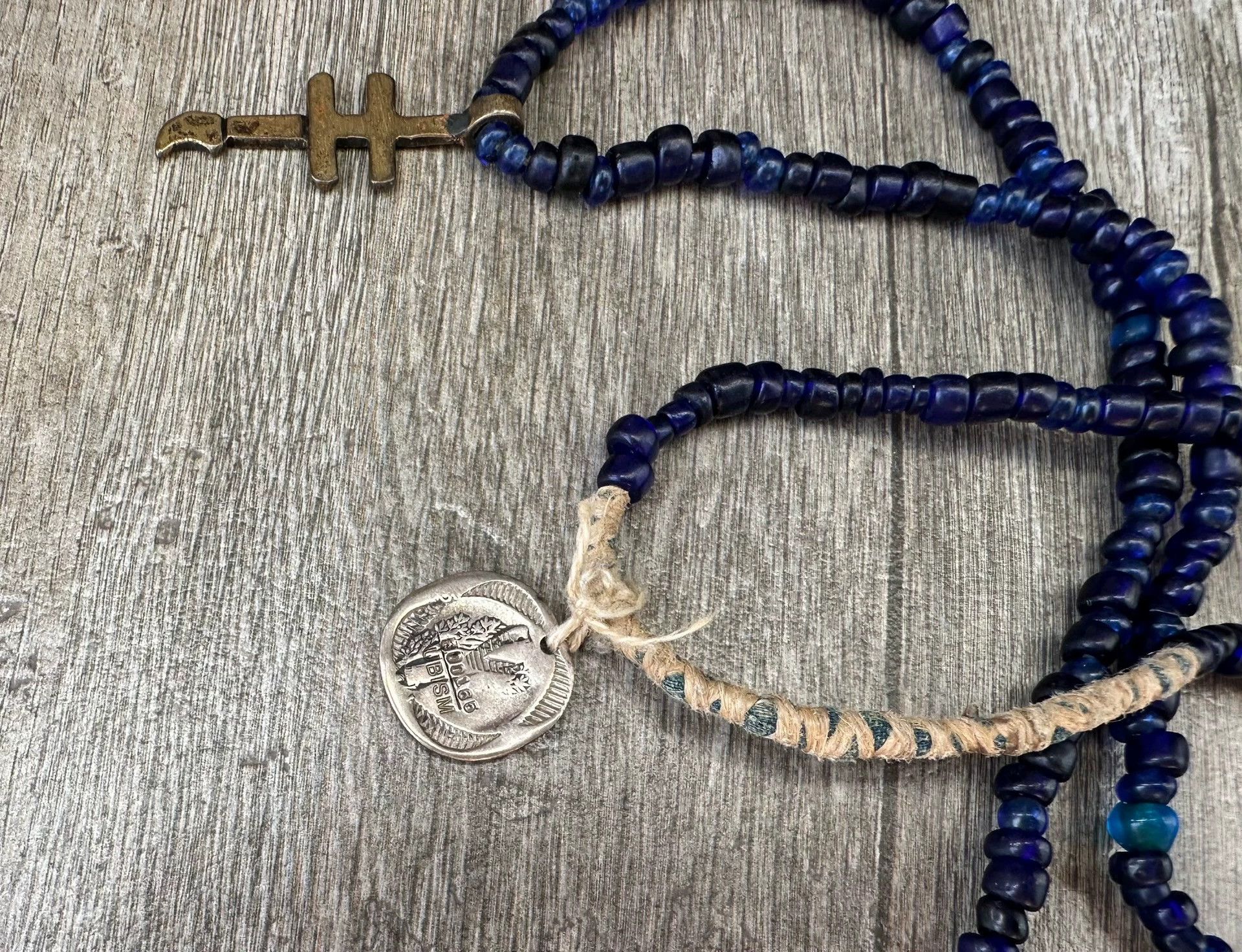 Visvim VISVIM Blue Natural Old Glass Bead Necklace Size ONE SIZE - 5 Thumbnail