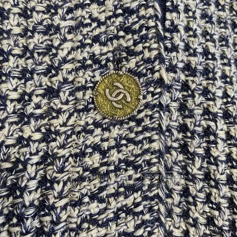 Chanel Chanel Gray Cotton Blend Sweater for Women . Size L / US 10 / IT 46 - 8 Thumbnail