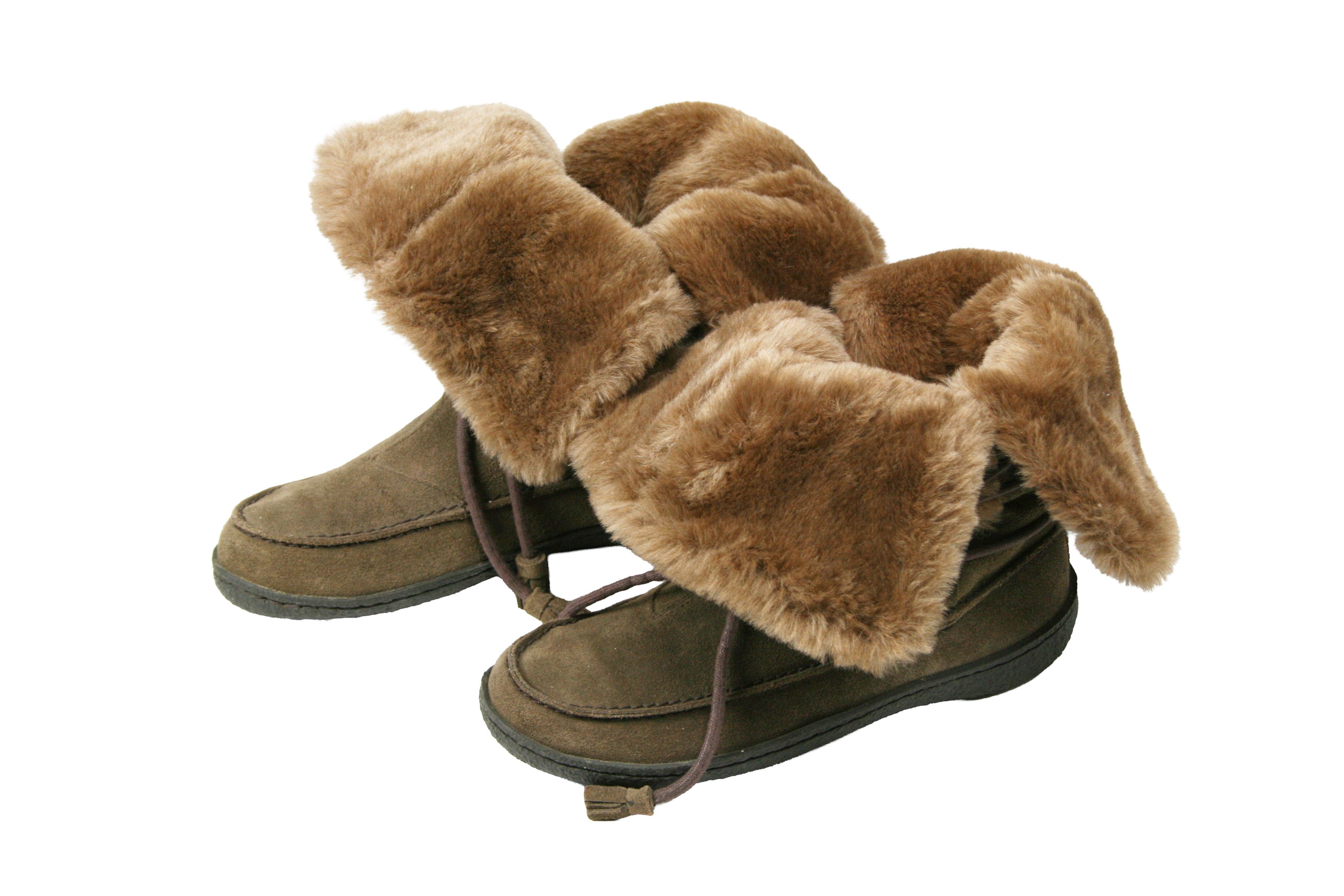 Camper 00S Y2K Goblin Faux Fur Lined Suede Boots Vintage Size US 7 / IT 37 - 3 Thumbnail