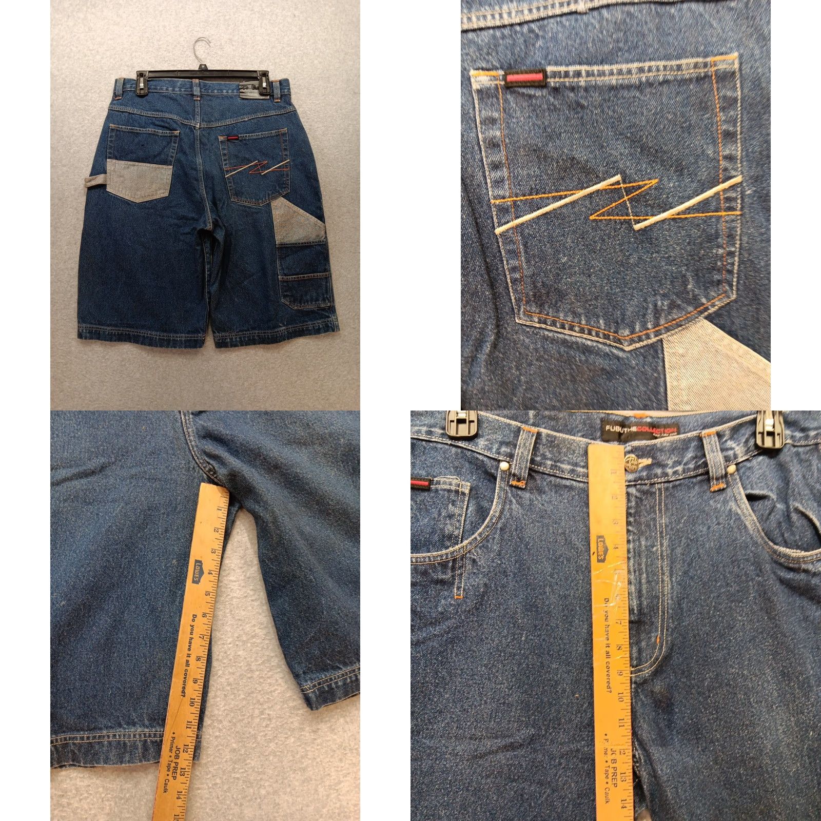 Fubu VINTAGE FUBU Shorts Mens 36 Denim Baggy Carpenter Jeans Skate Loose USA Y2K 90s Streetwear Size US 36 / EU 52 - 8 Thumbnail