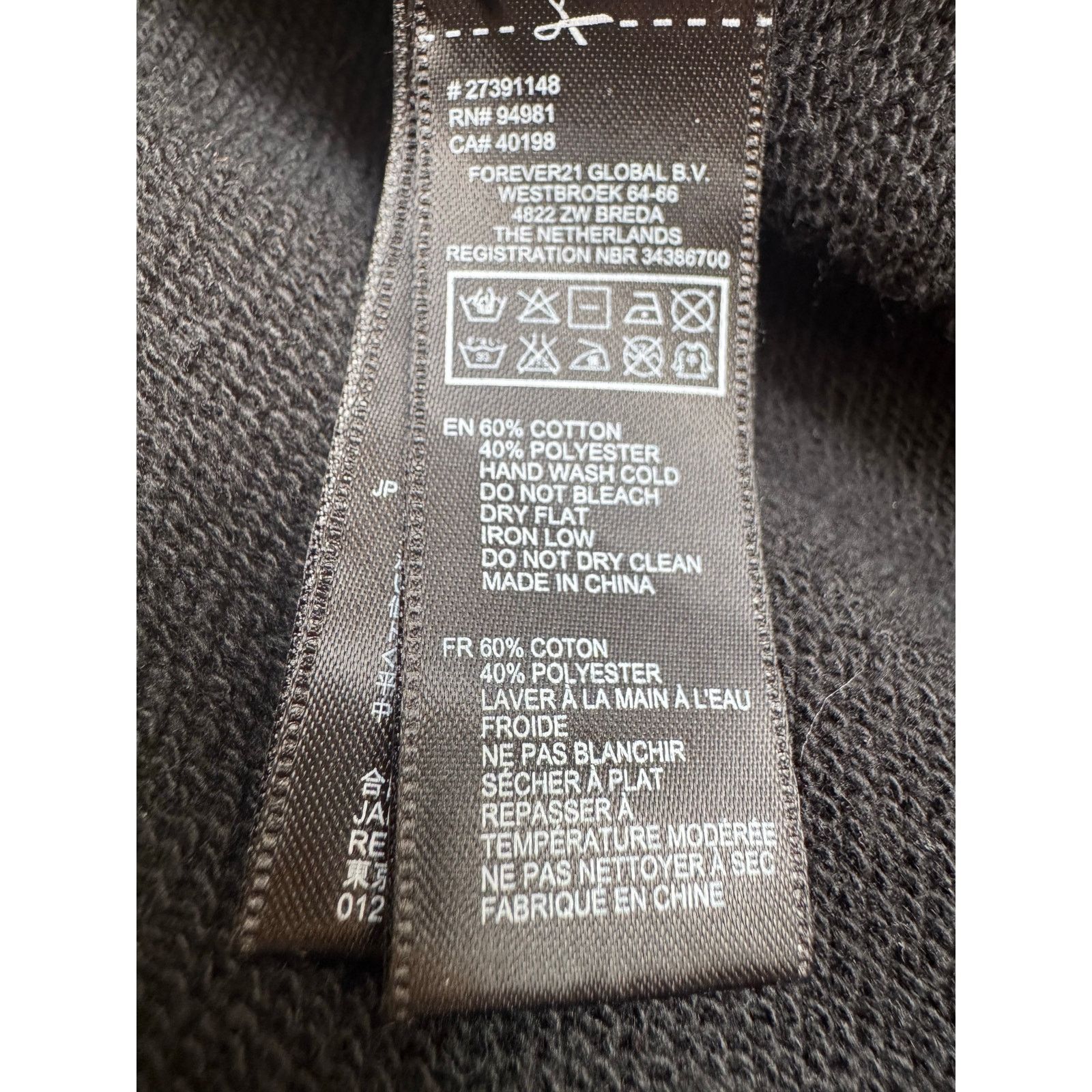 Forever 21 Black Moto Jacket Asymmetrical Zip Knit Biker Size Small Size S / US 4 / IT 40 - 9 Thumbnail