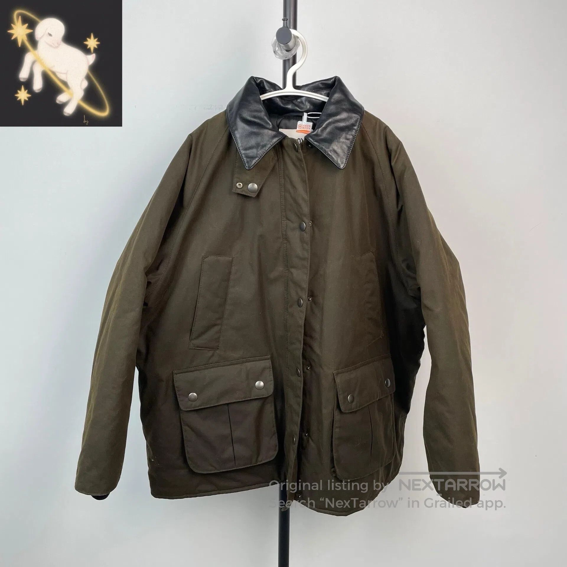 Miu Miu Miu Miu Olive Green Autumn Leather Collar Jacket Coat| Size XS / US 0-2 / IT 36-38 - 1 Thumbnail