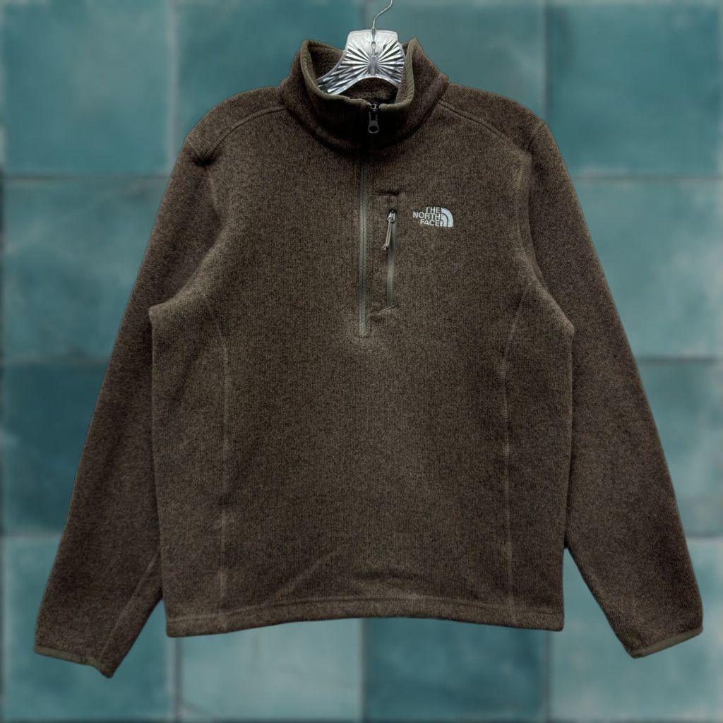 The North Face VINTAGE North Face Fleece Jacket Sweater Small Mens Brown 1/4 Zip Pullover Mock Neck Size US S / EU 44-46 / 1 - 1 Thumbnail