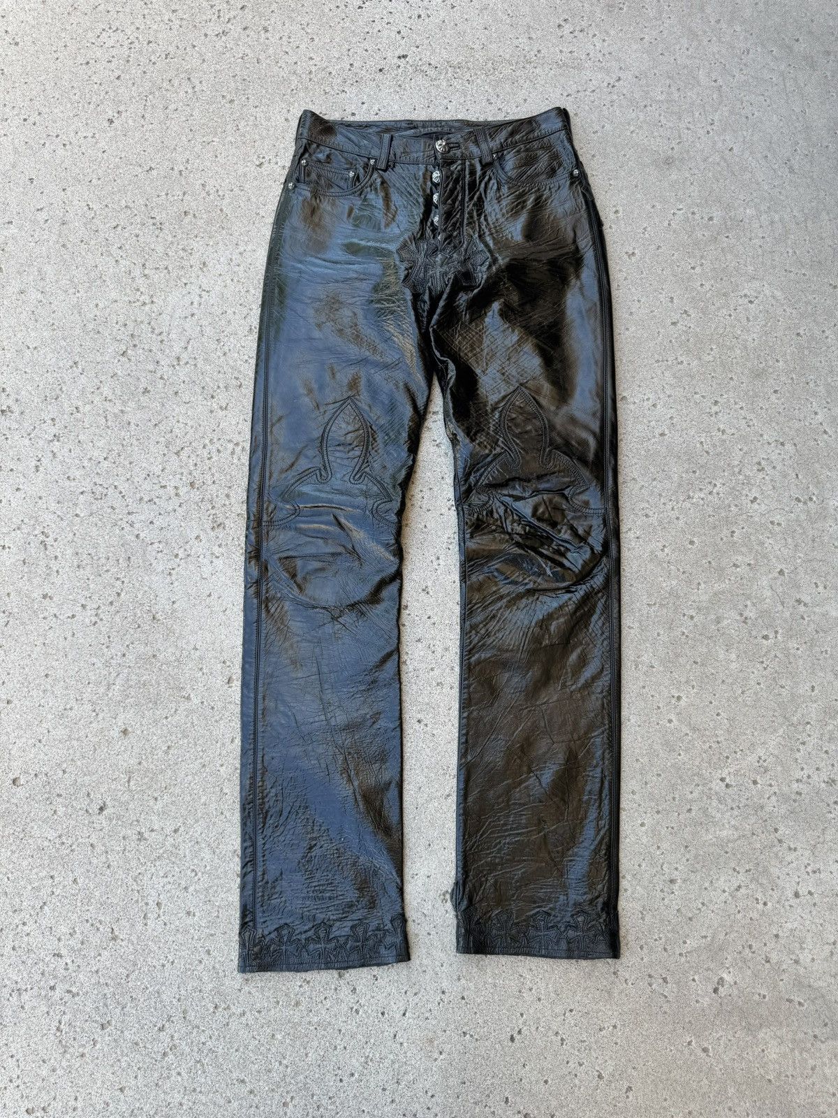 Chrome Hearts Chrome Hearts Flare Knee Denim Jeans | Grailed