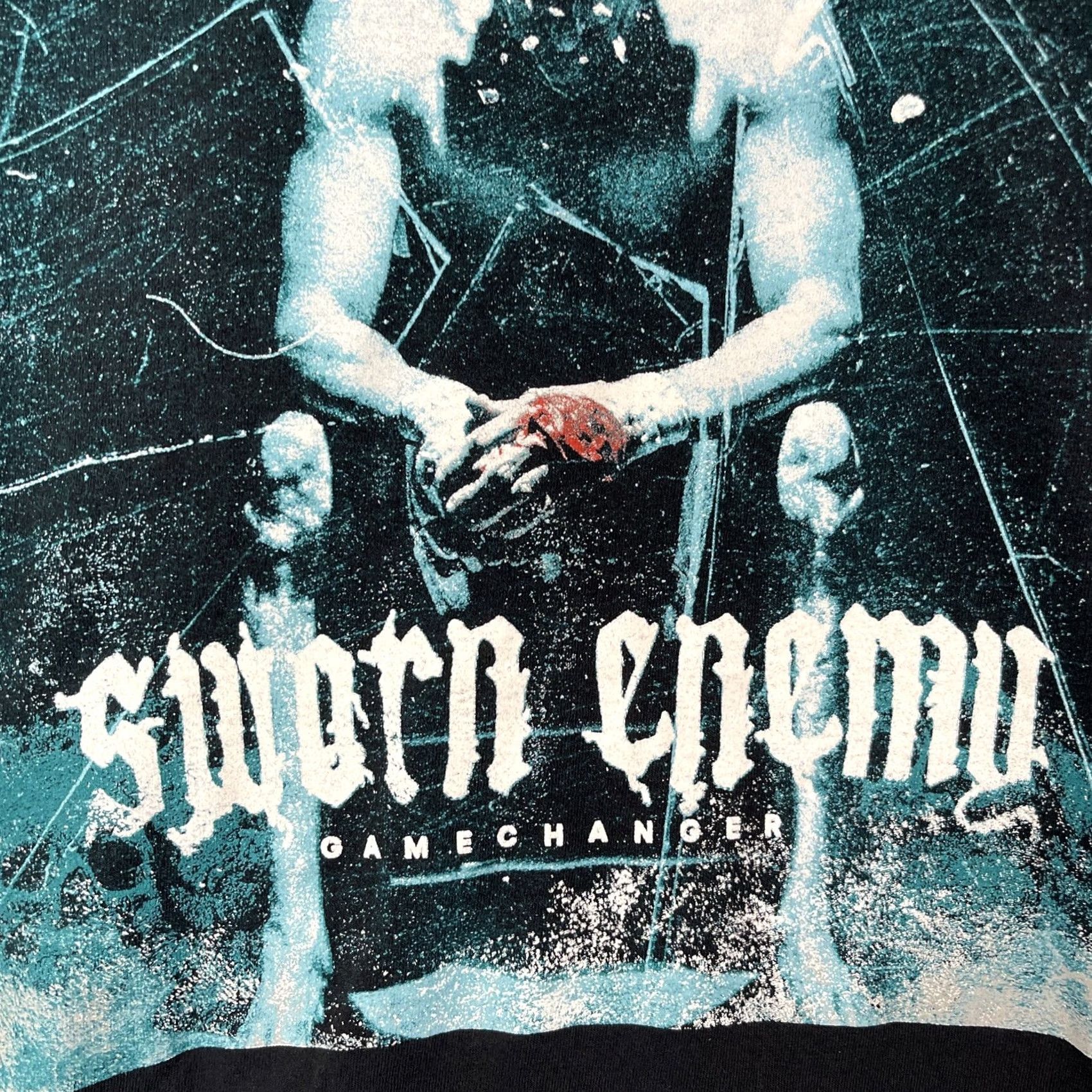 Gildan Sworn Enemy Shirt Mens Large Black Gamechanger NY Punk Band Step The Fcuk NYHC Size US L / EU 52-54 / 3 - 5 Thumbnail