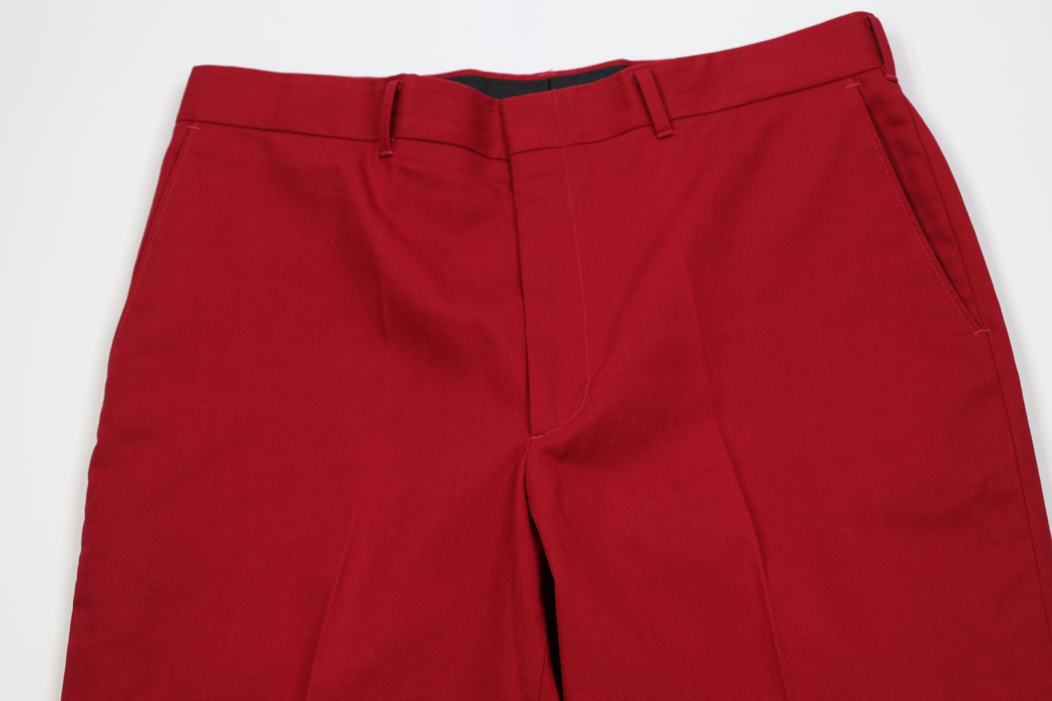 Vintage Vintage 70s Streetwear Flared Wide Leg Chino Pants Red USA Size US 36 / EU 52 - 2 Thumbnail