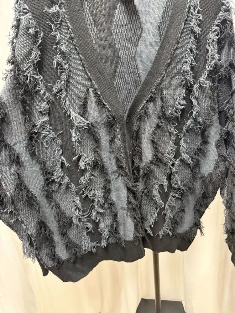 Issey Miyake Issey Miyake Vintage 80s Issey Miyake Distressed Cardigan- Size US S / EU 44-46 / 1 - 4 Thumbnail