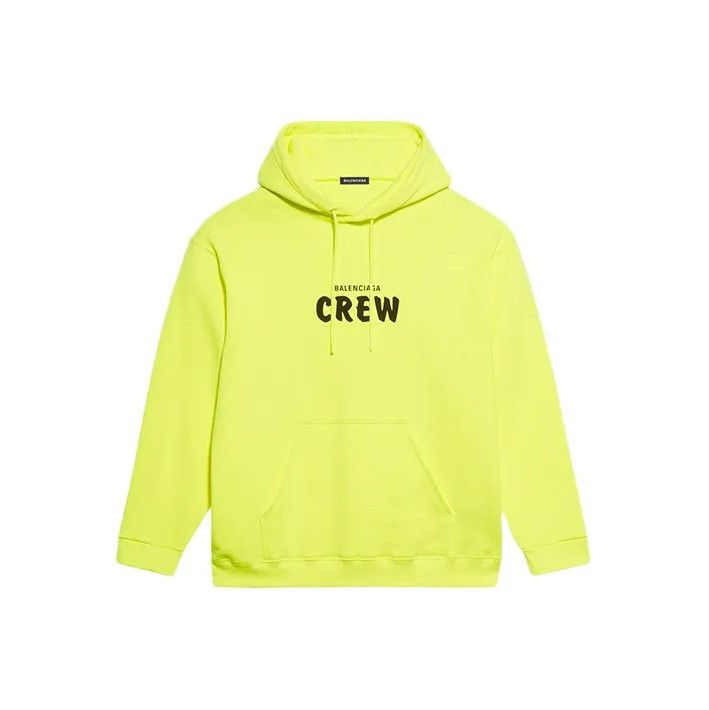 Balenciaga Balenciaga Crew Neon Yellow Hoodie Size US S / EU 44-46 / 1 - 1 Thumbnail