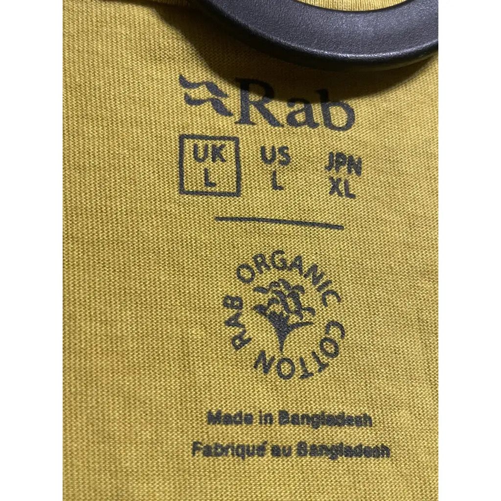 Rab Rab Logo Organic Tee in Golden Ochre — Effortless Outdoor Size US L / EU 52-54 / 3 - 2 Thumbnail